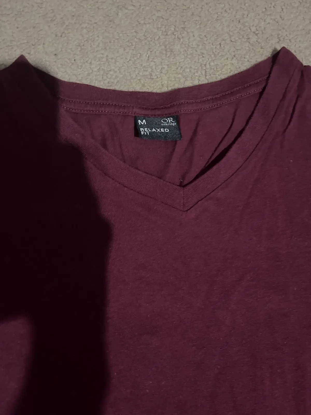 Maroon V-Neck T-Shirt