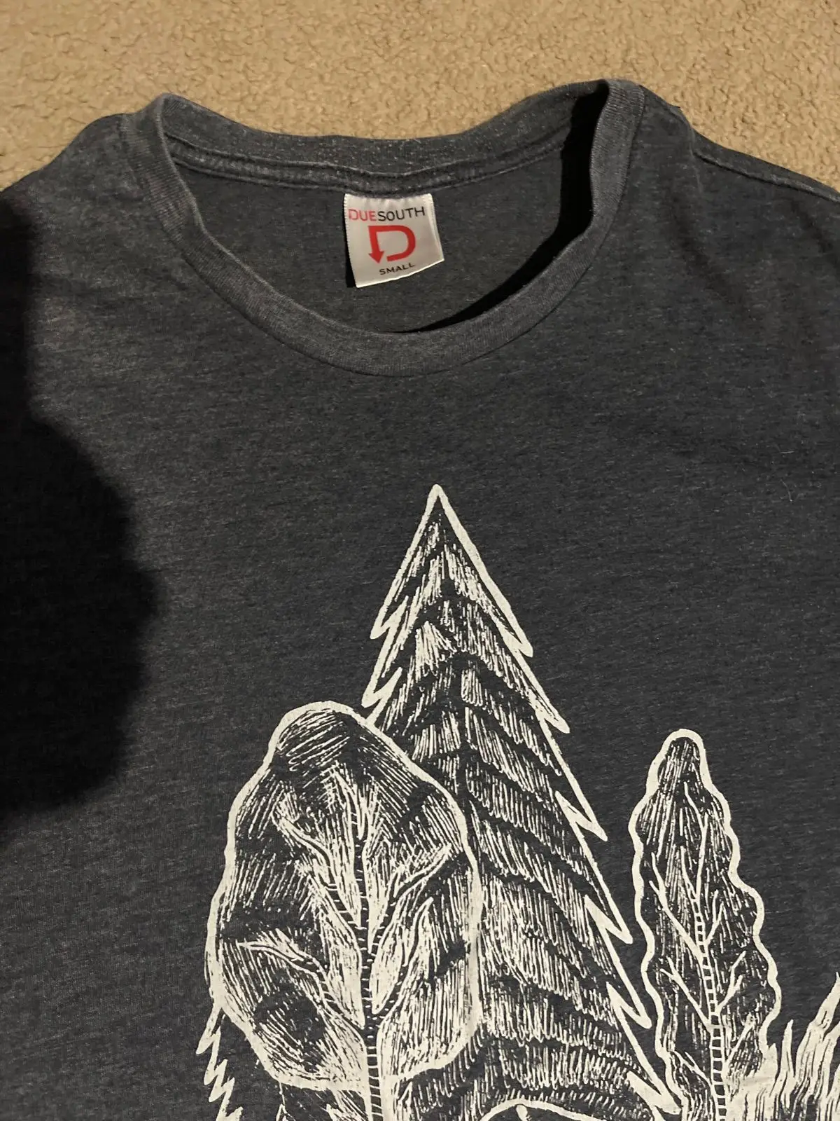 DueSouth Camping Graphic T-Shirt Dark Grey