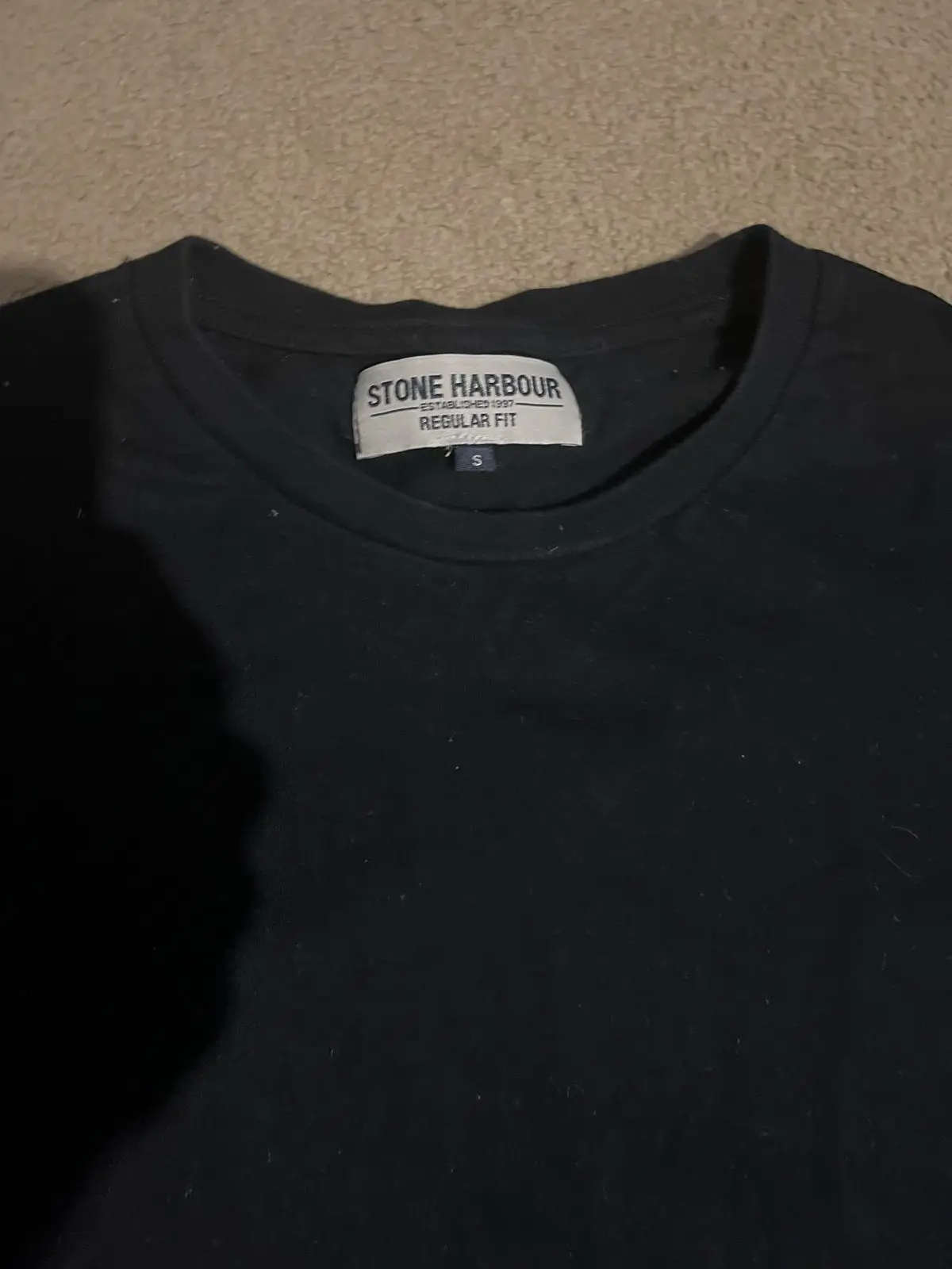 Stone Harbour Regular Fit Black T-Shirt