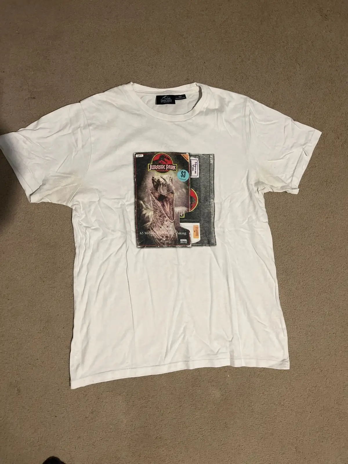 Cotton On Jurassic Park Graphic T-Shirt White