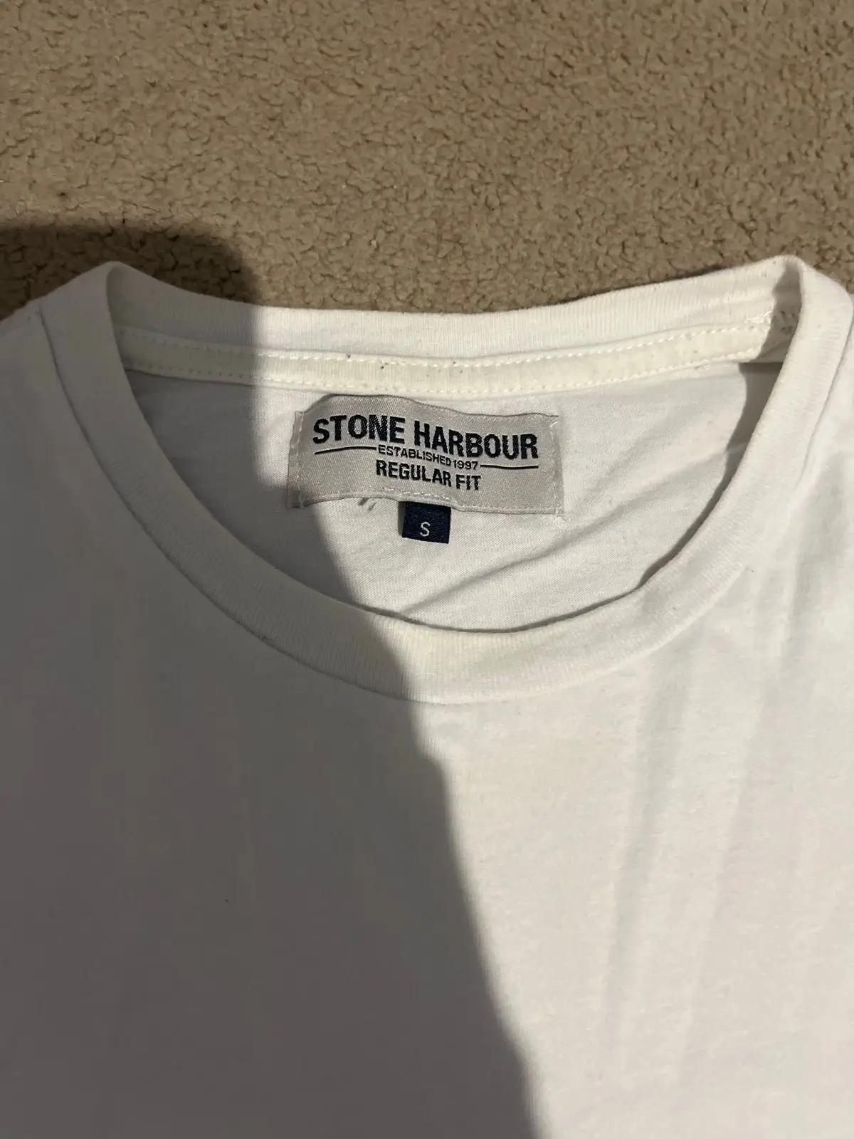 Stone Harbour White Regular Fit T-Shirt