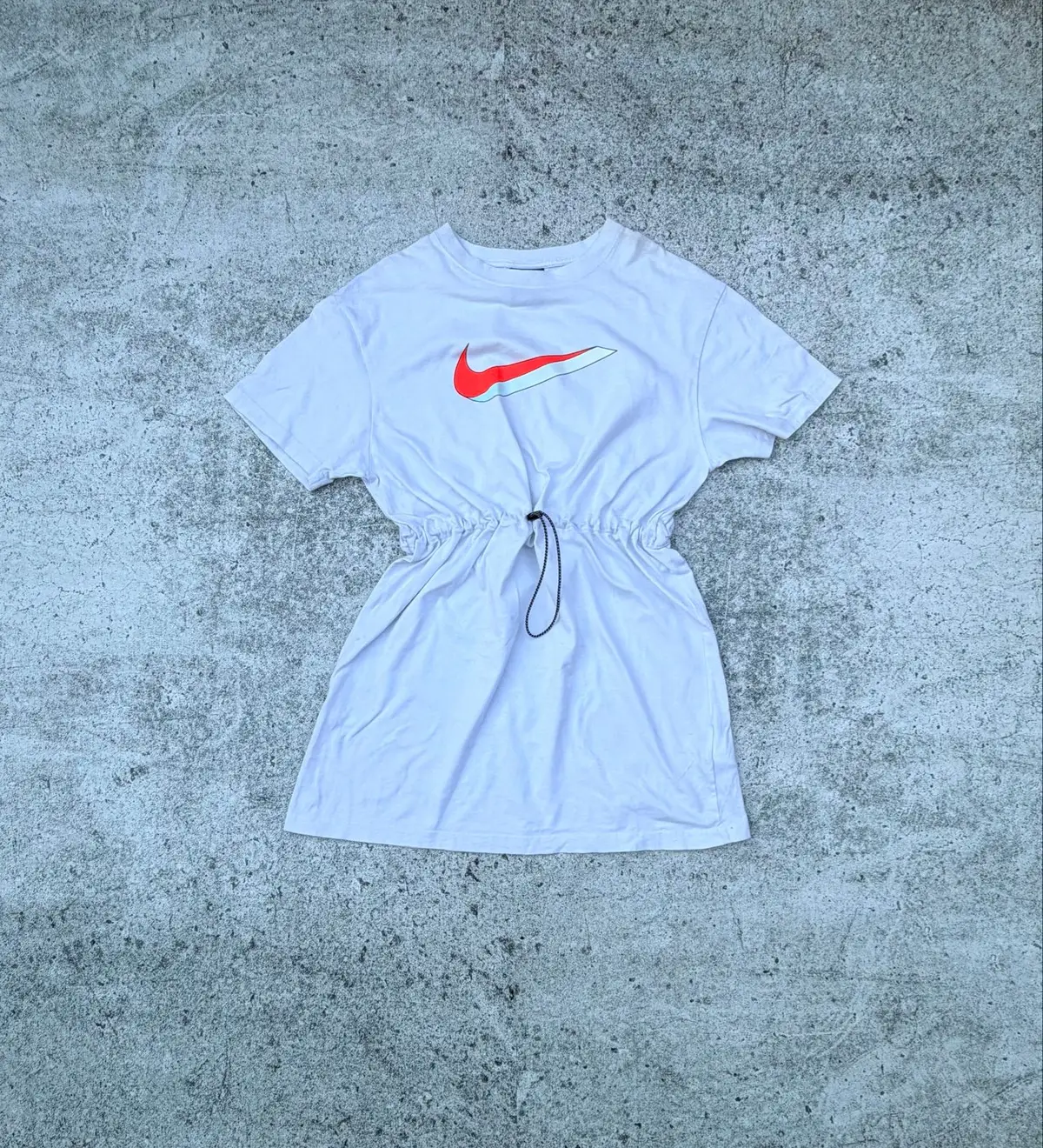 Nike Cinch Waist T-Shirt Dress Grey