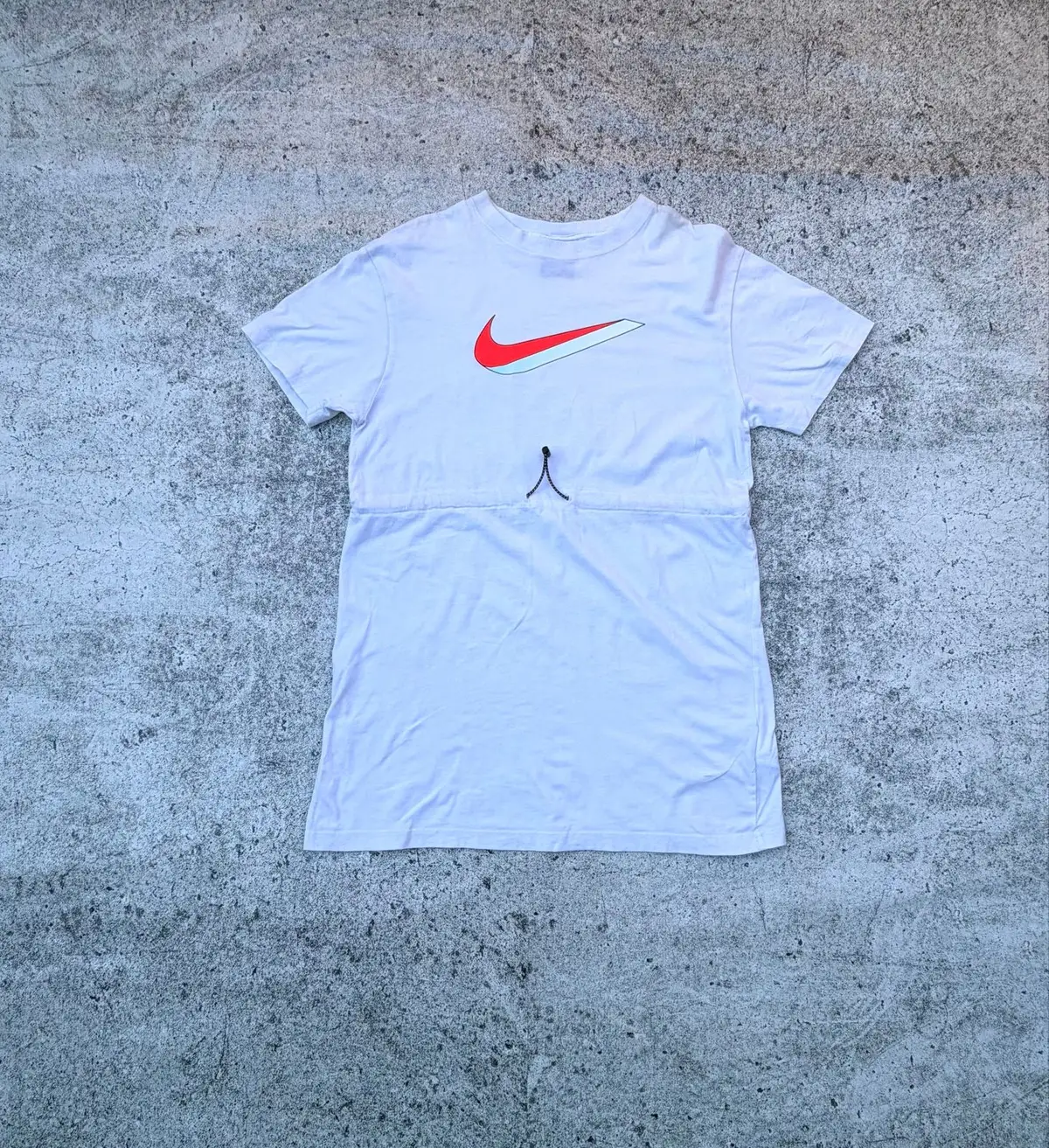 Nike Cinch Waist T-Shirt Dress Grey