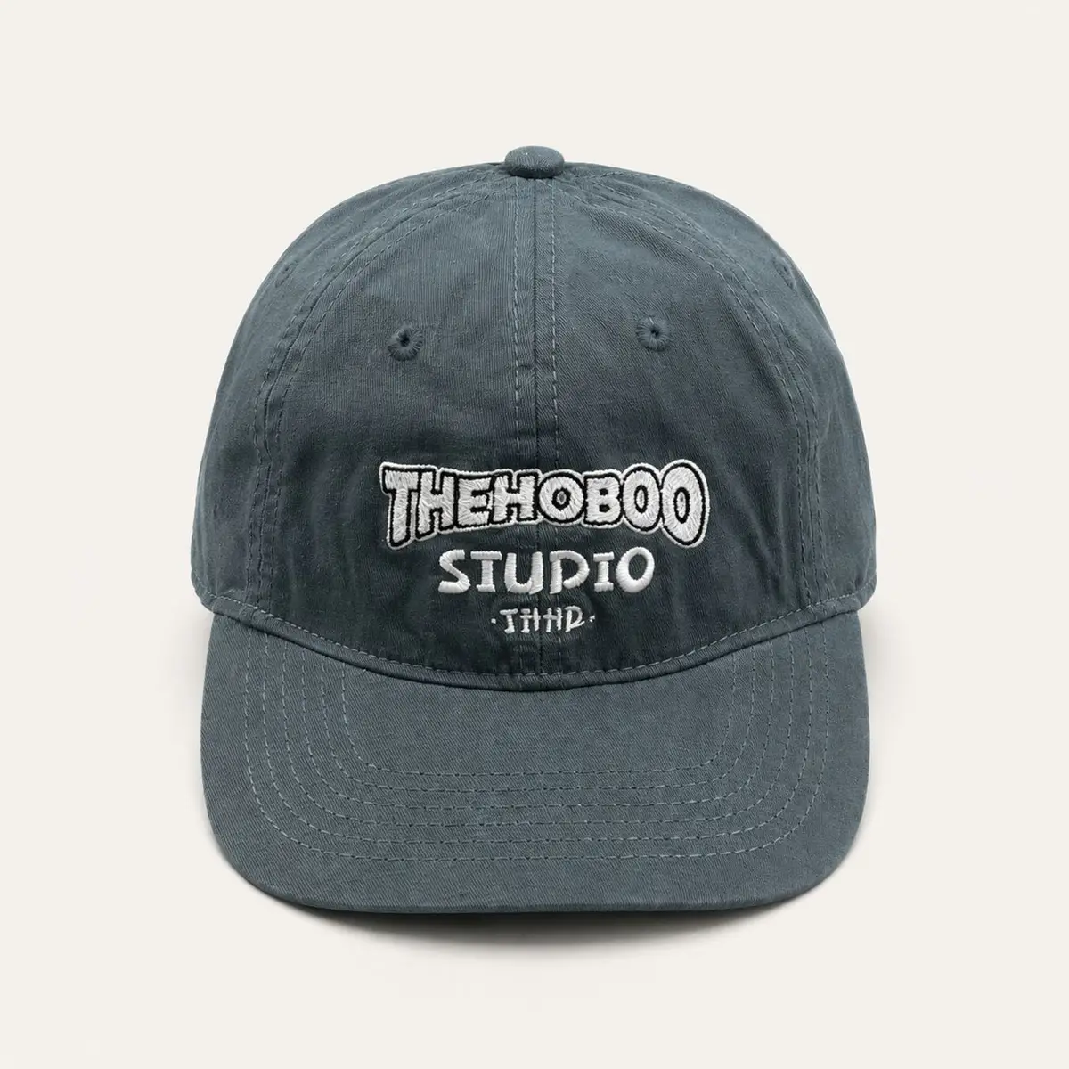 The Hoboo Studio Embroidered Cap Dark Grey