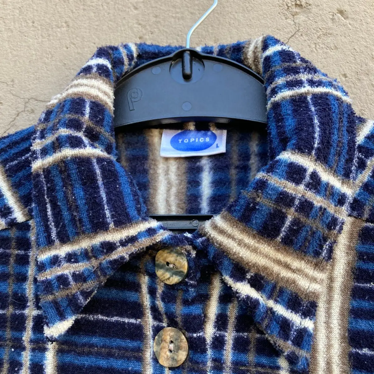 Vintage Blue Striped Long Sleeve Shirt