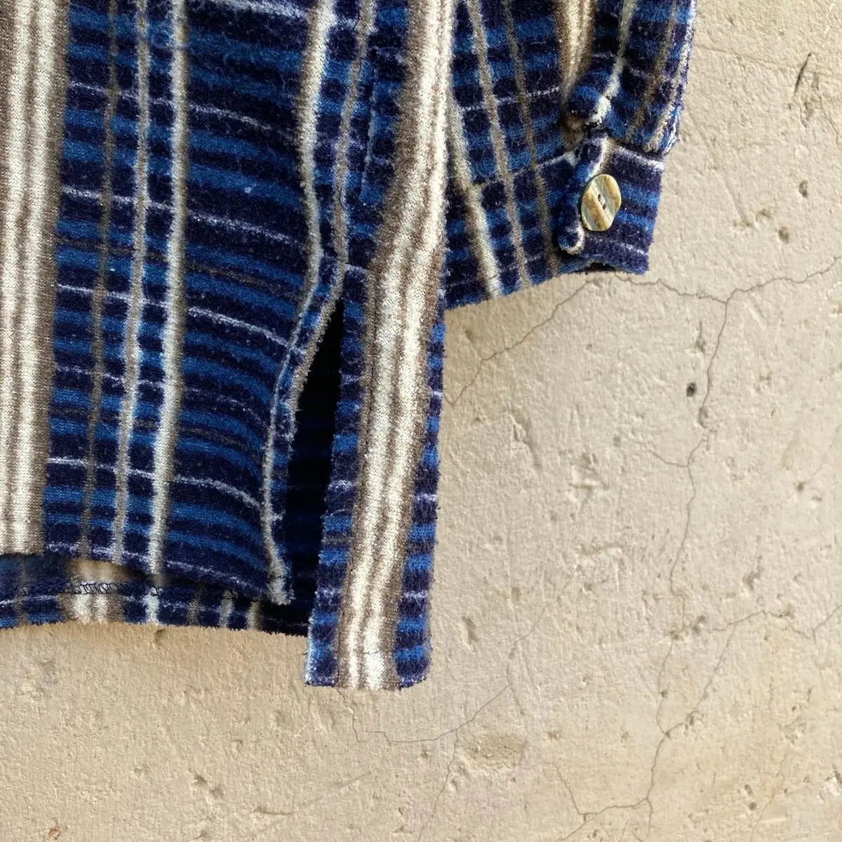 Vintage Blue Striped Long Sleeve Shirt