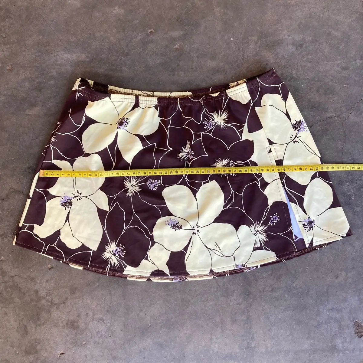 Brown Floral Print Skirt