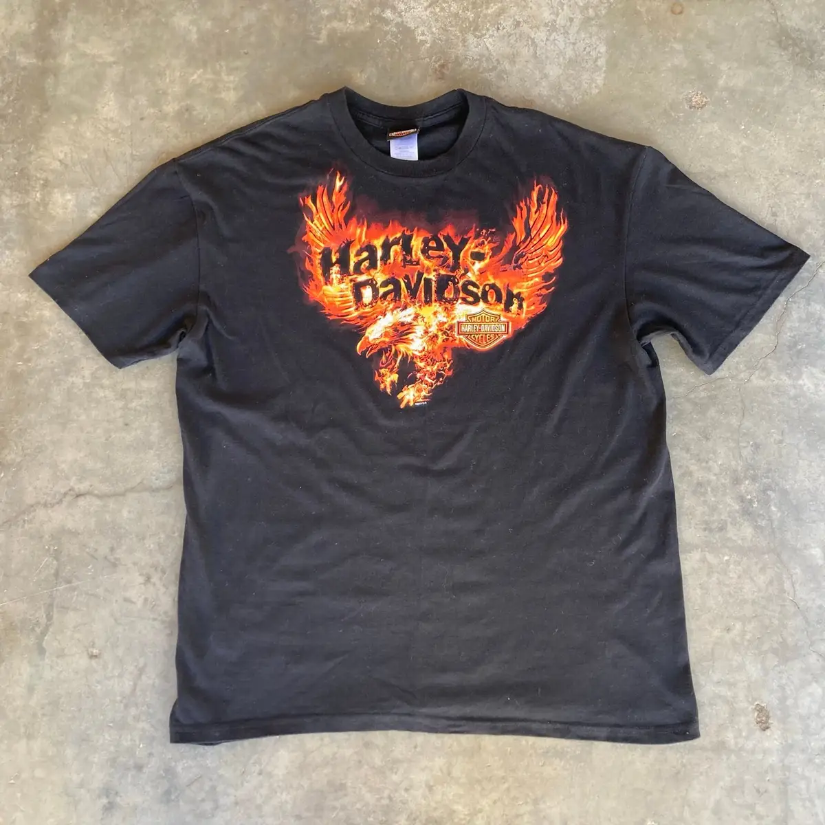 Harley Davidson Clothing Harley-Davidson Black Flame Eagle T-Shirt
