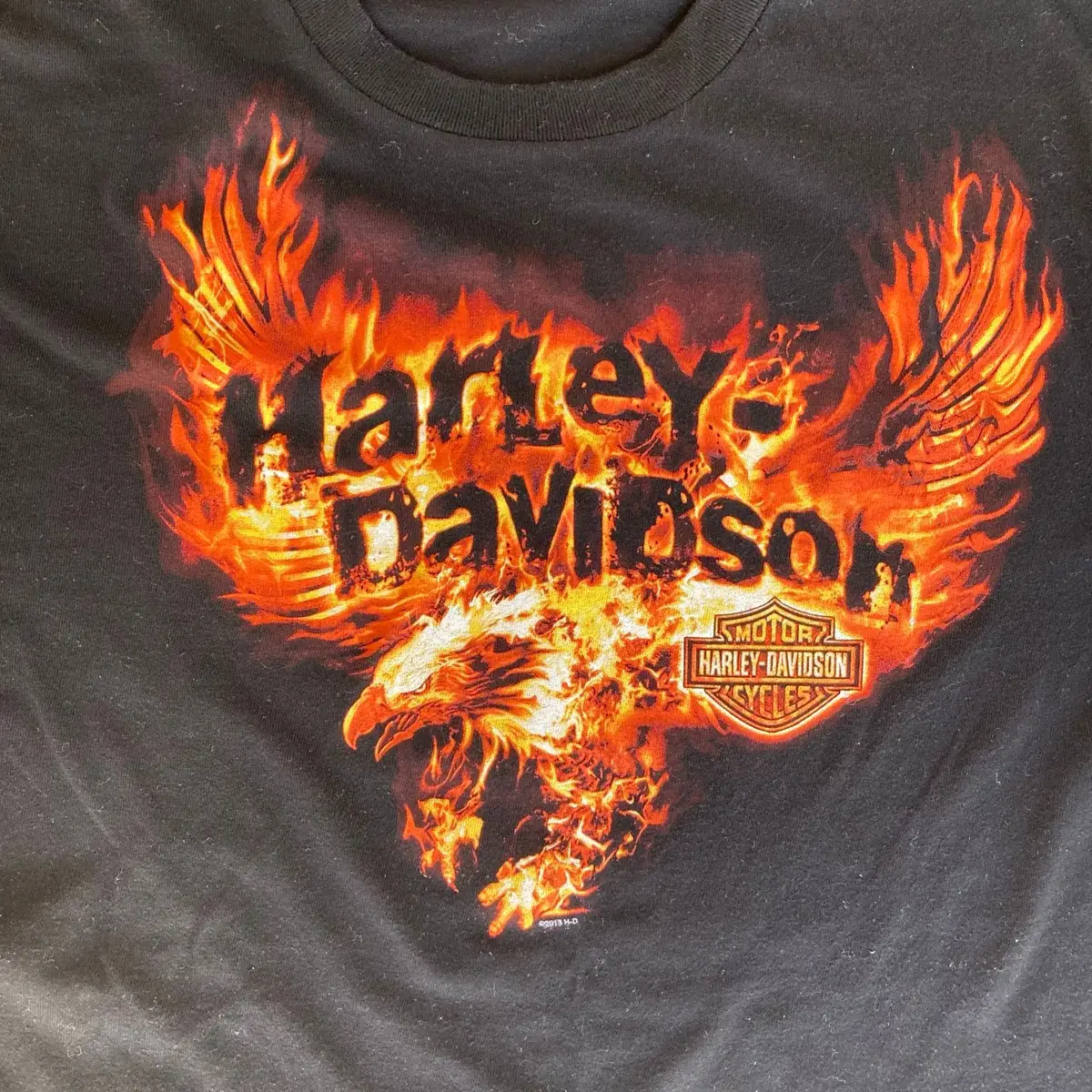 Harley-Davidson Black Flame Eagle T-Shirt