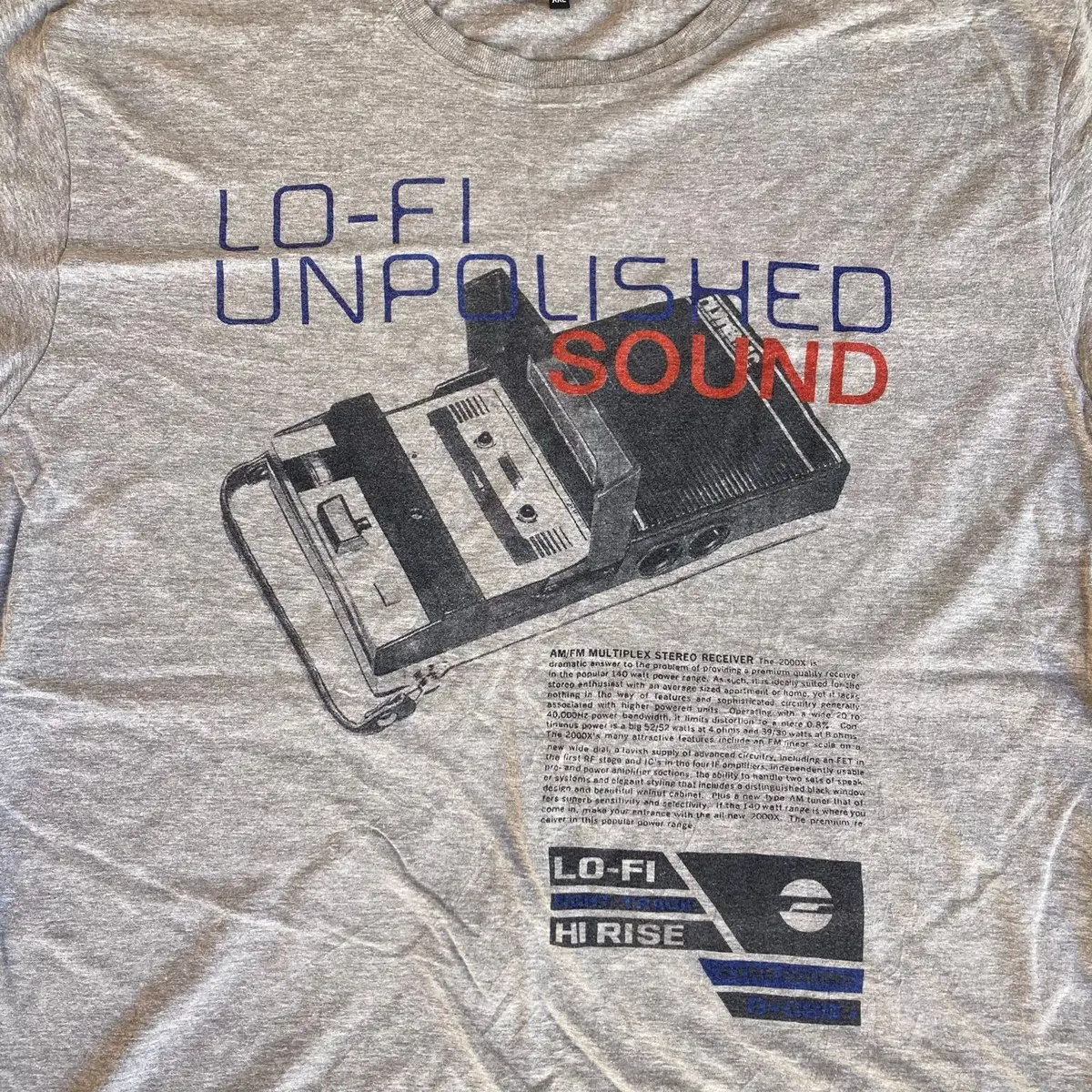 Jack & Jones Lo-Fi Unpolished Sound Graphic T-Shirt Grey