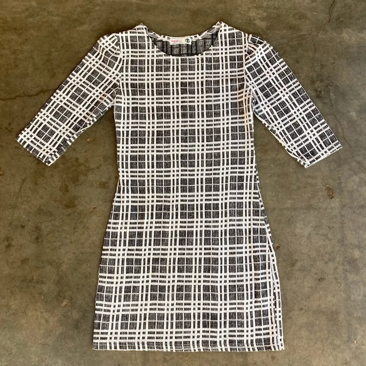 Black and White Plaid Dress
