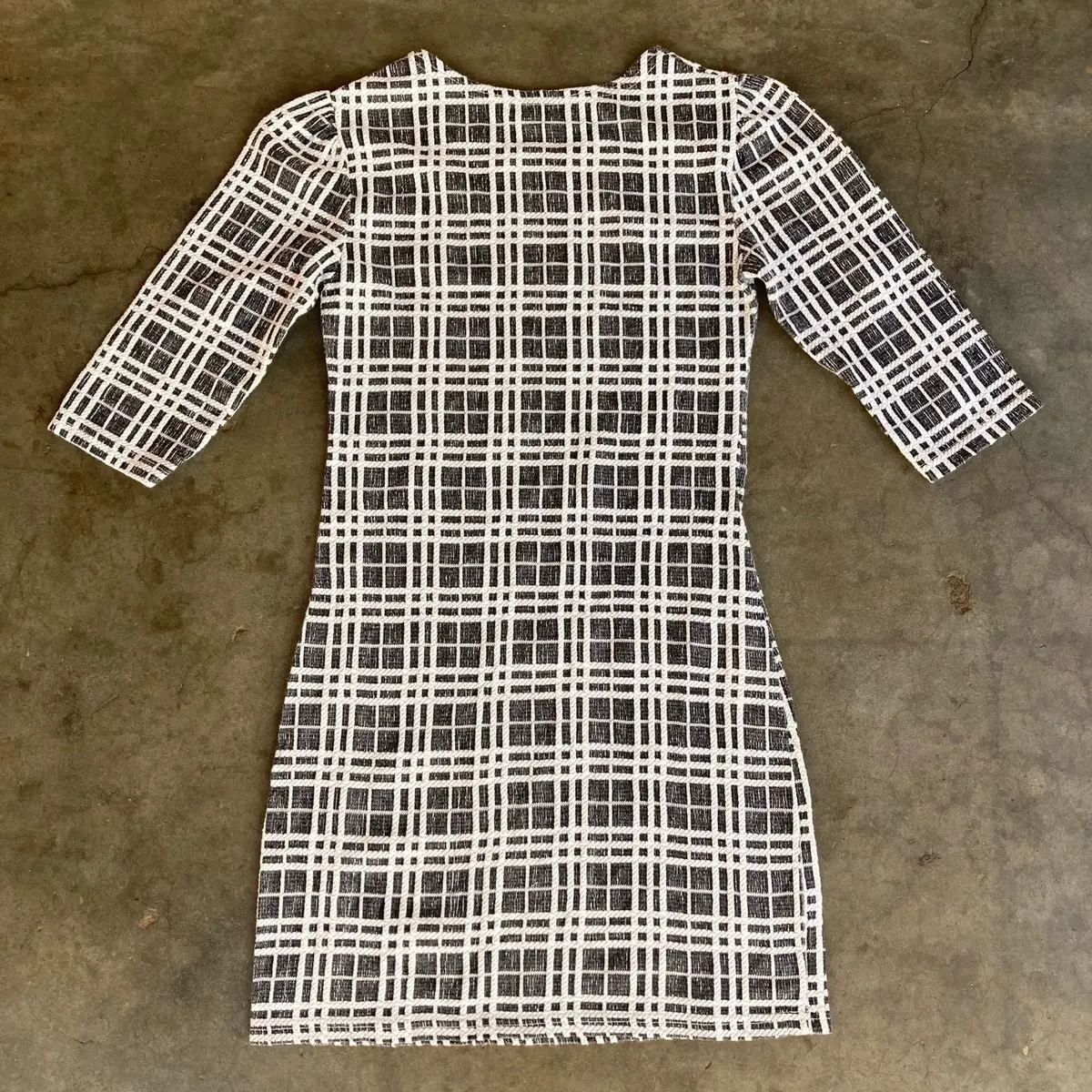 Black and White Plaid Dress
