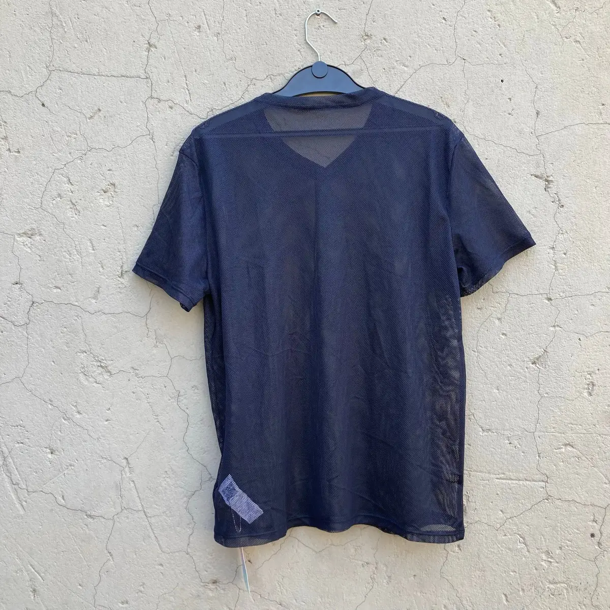 Shein Black Mesh V-Neck T-Shirt