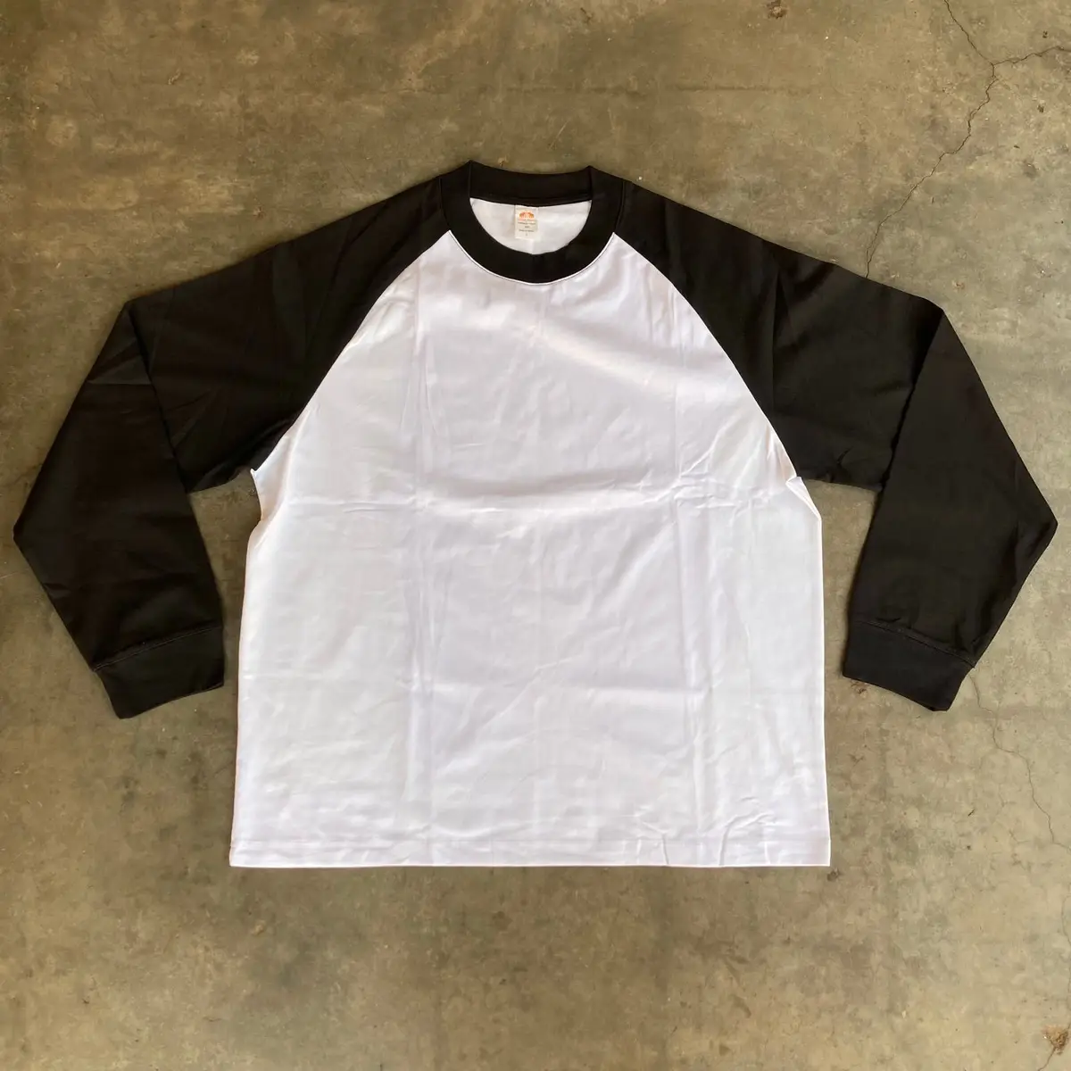 Black and White Raglan Long Sleeve T-Shirt