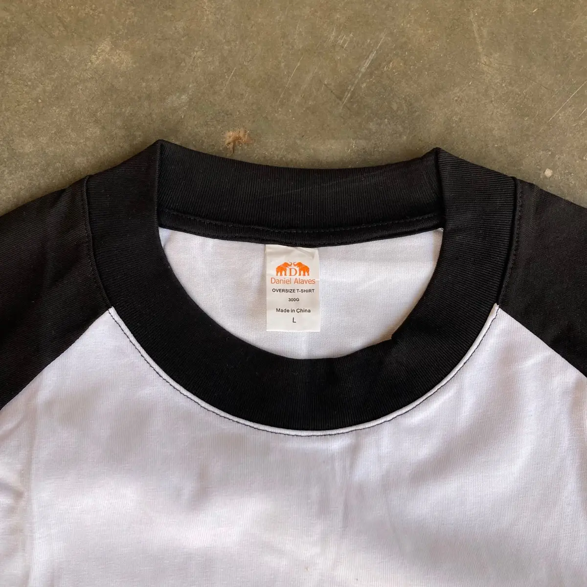 Black and White Raglan Long Sleeve T-Shirt