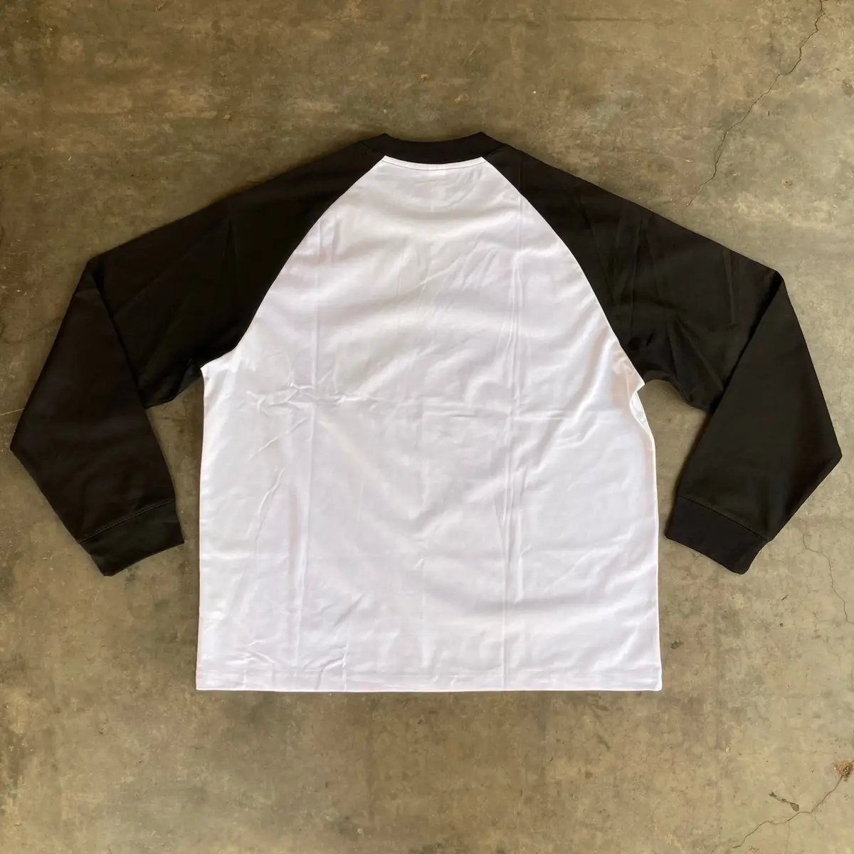 Black and White Raglan Long Sleeve T-Shirt