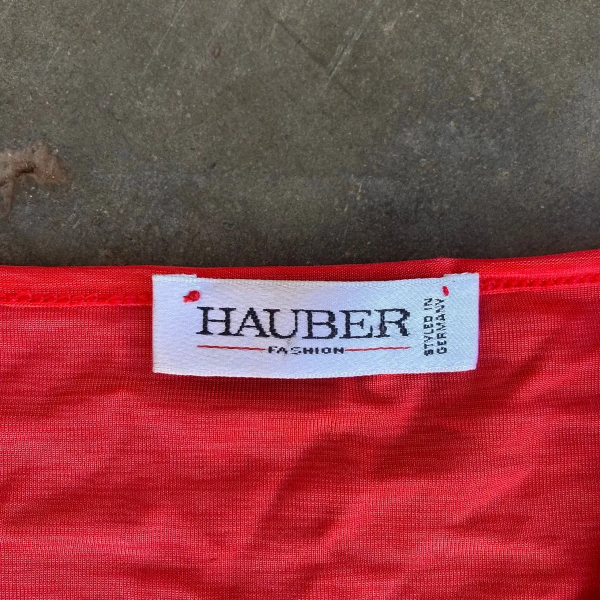 Hauber Red Long Sleeve V-Neck Top