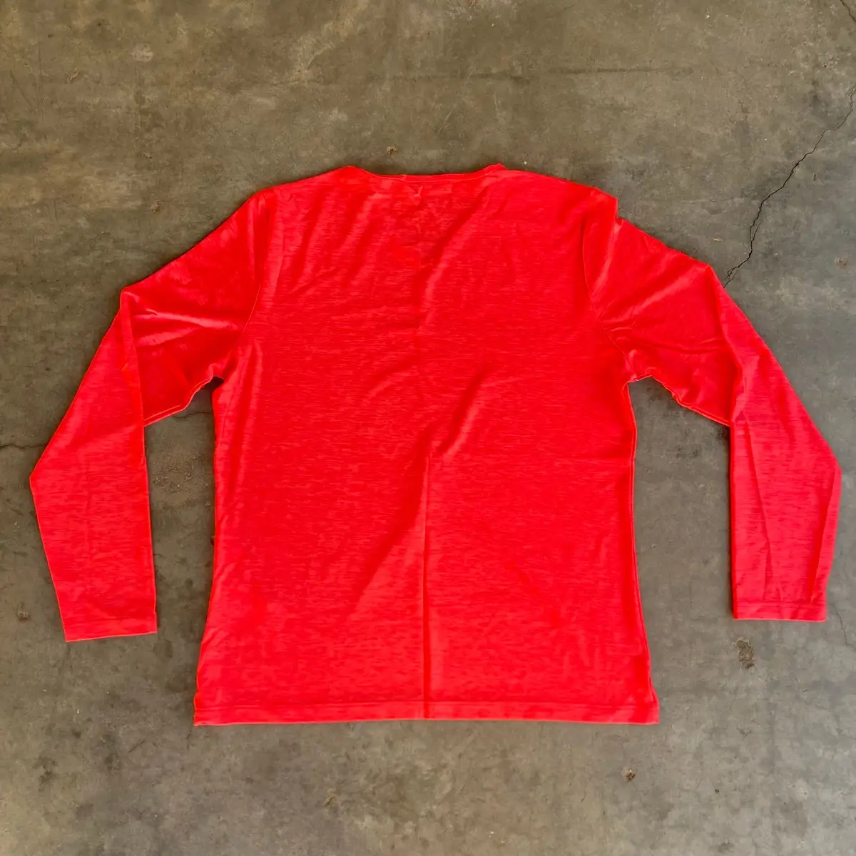 Hauber Red Long Sleeve V-Neck Top