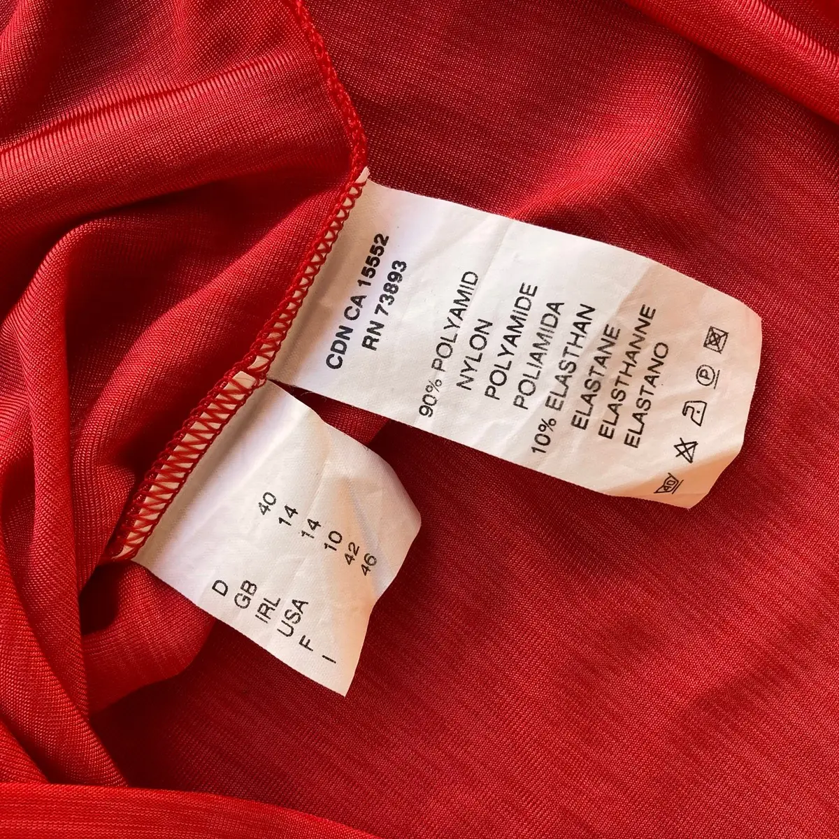 Hauber Red Long Sleeve V-Neck Top