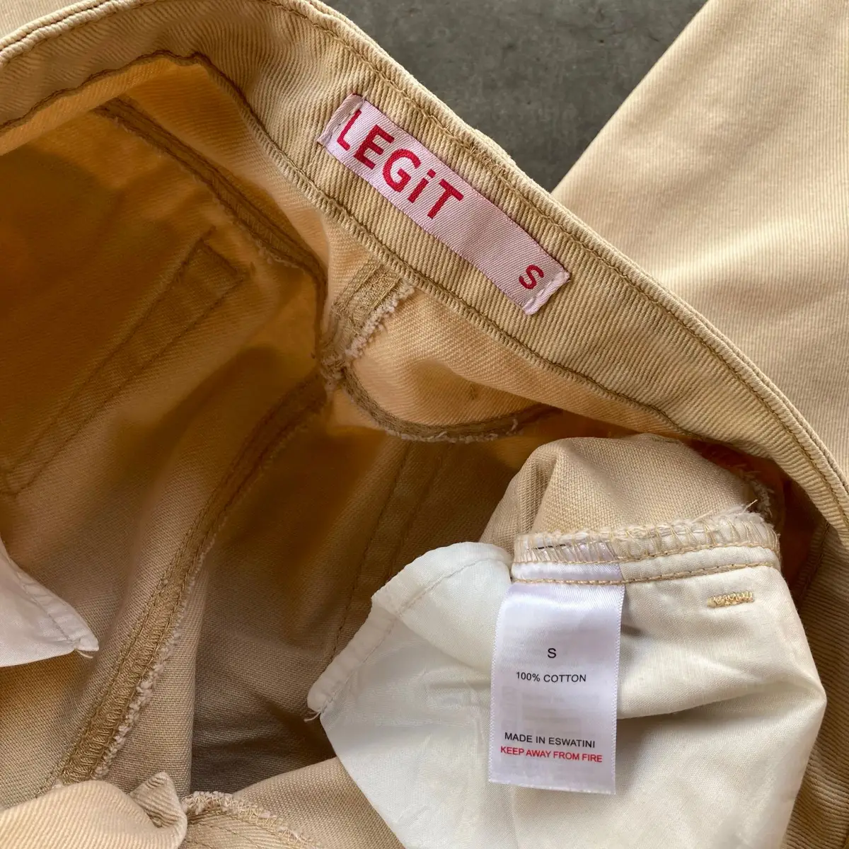 Legit Cream Distressed Denim Jeans