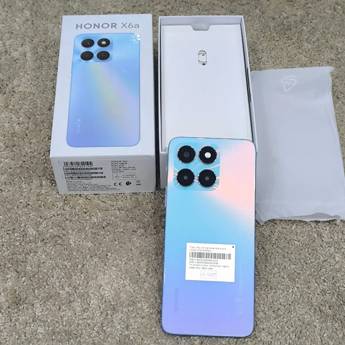 Honor X6a 128GB - Sky Silver (Box)