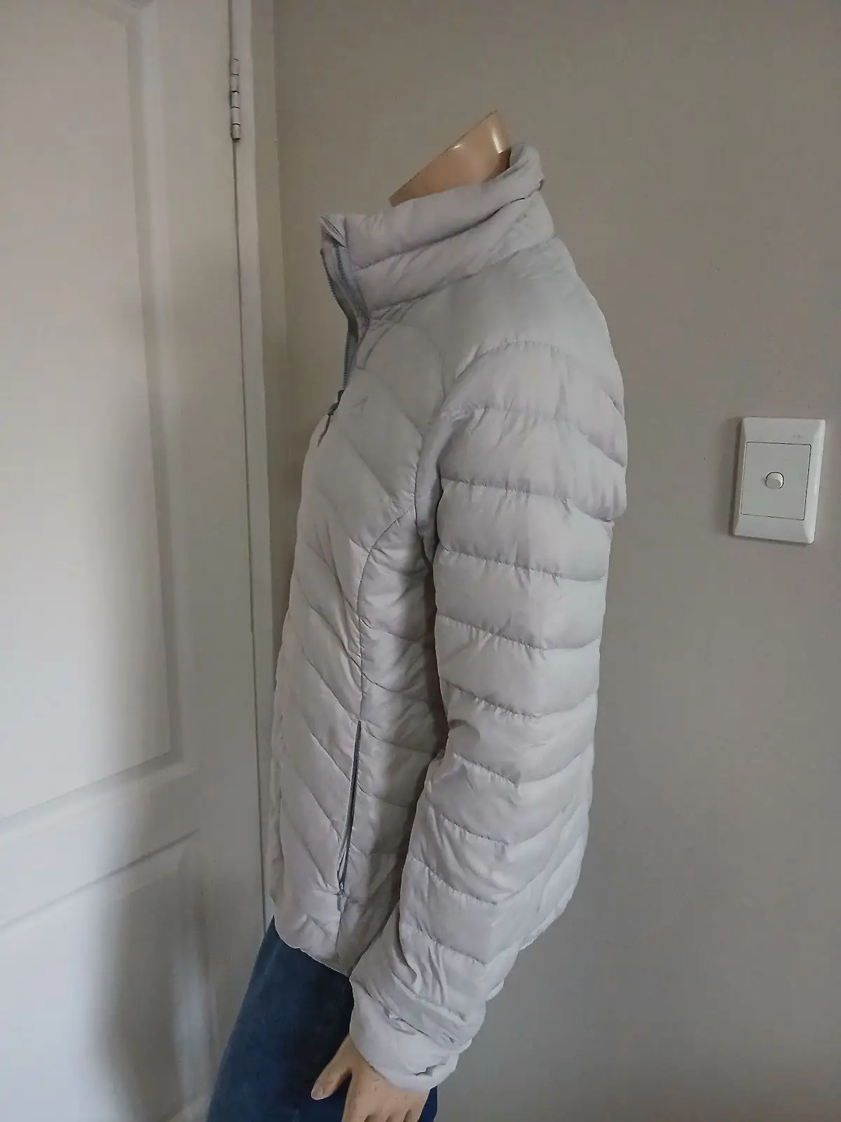 K-Way Light Grey Puffer Jacket