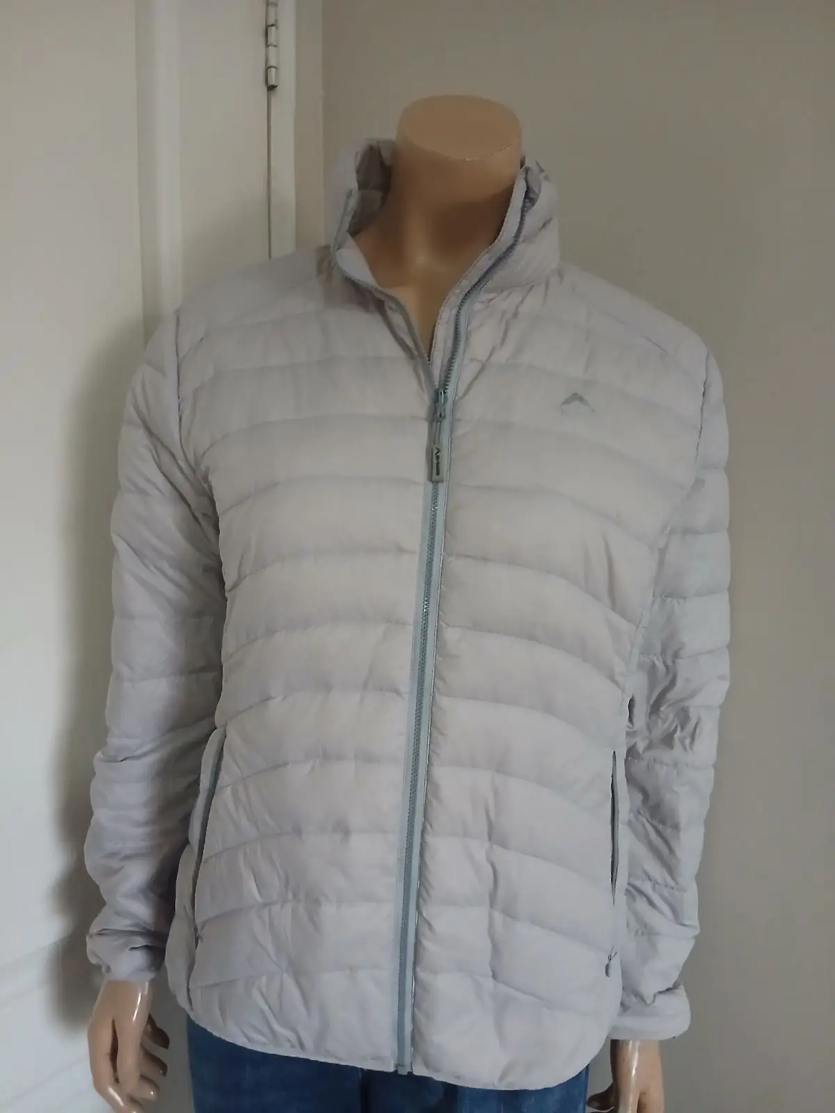 K-Way Light Grey Puffer Jacket