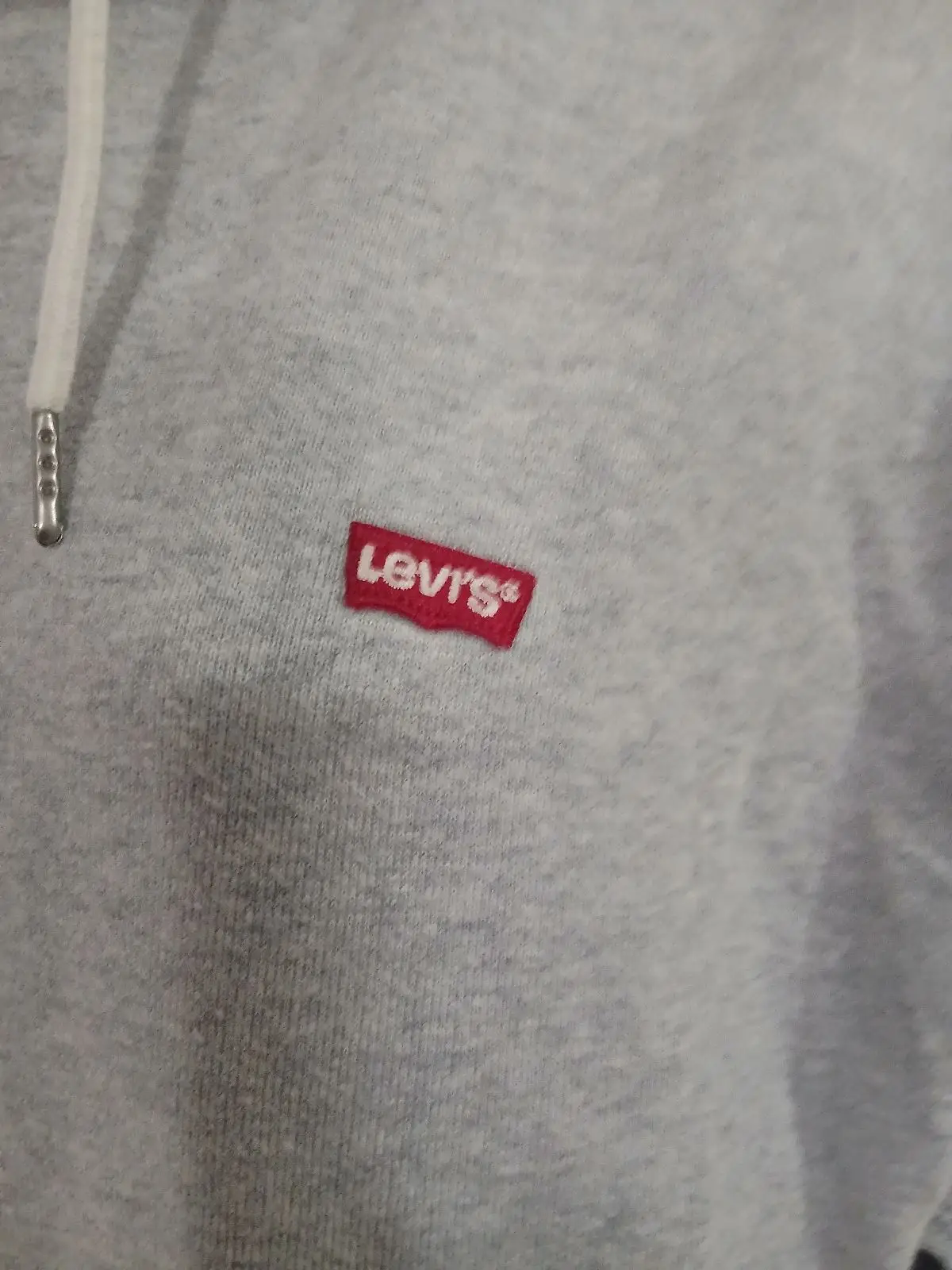 Levi's Grey Hoodie with Red Box Logo