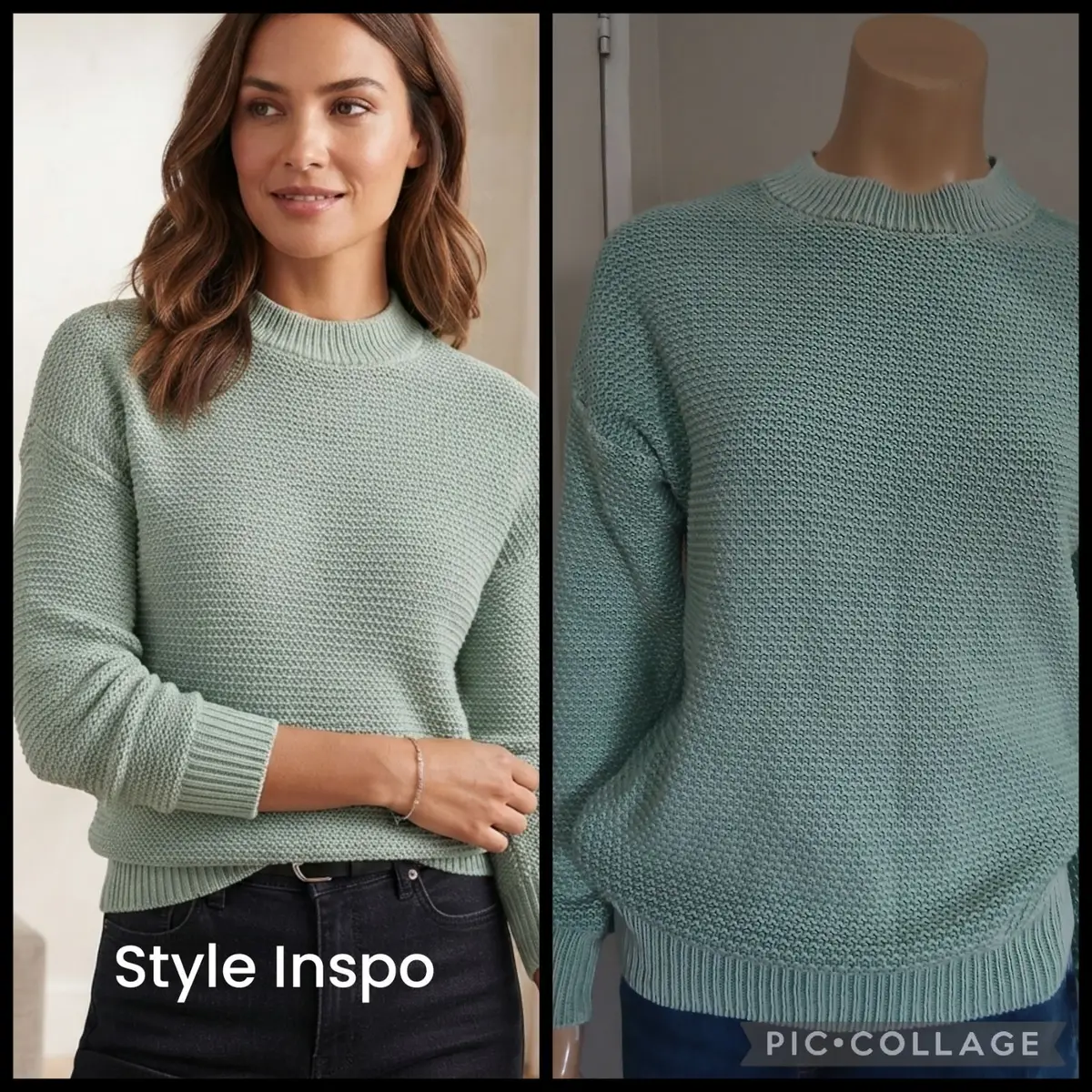 Old Khaki Green Knitted Sweater