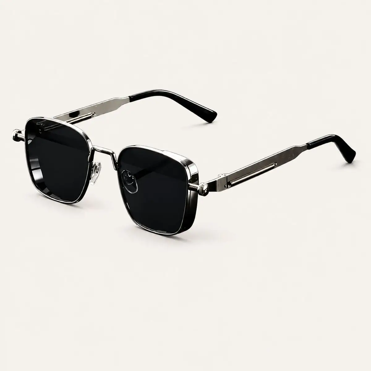 Silver Frame Sunglasses with Dark Lenses