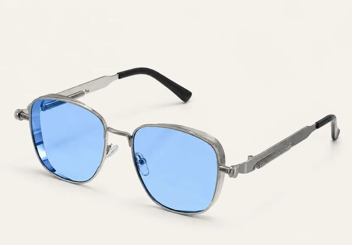 Silver Frame Sunglasses with Dark Lenses