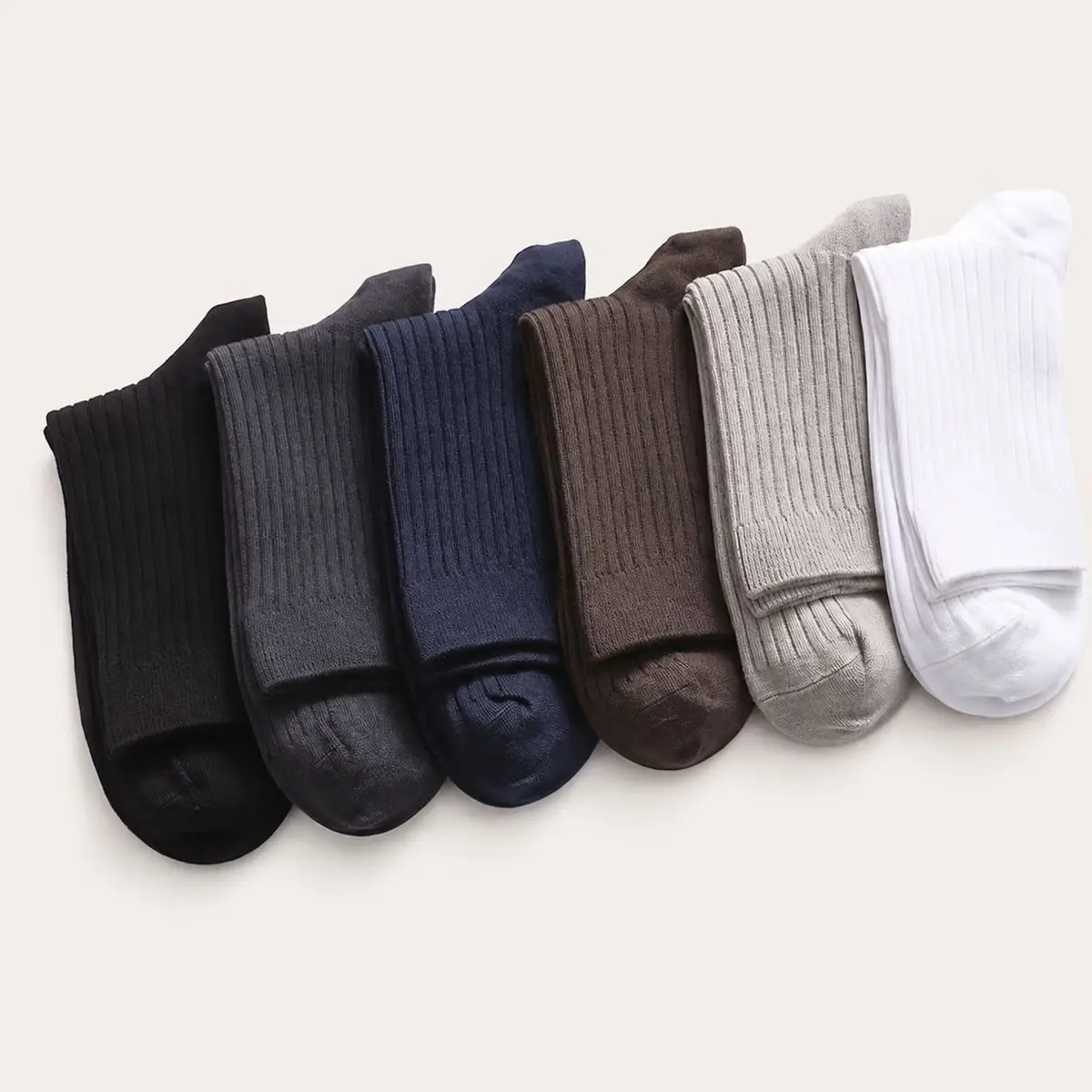 White Ribbed Socks