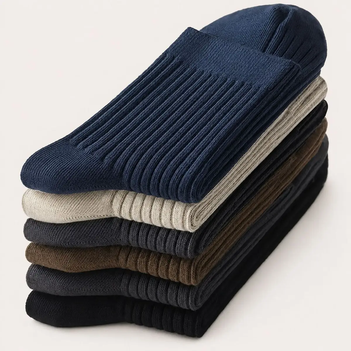 White Ribbed Socks