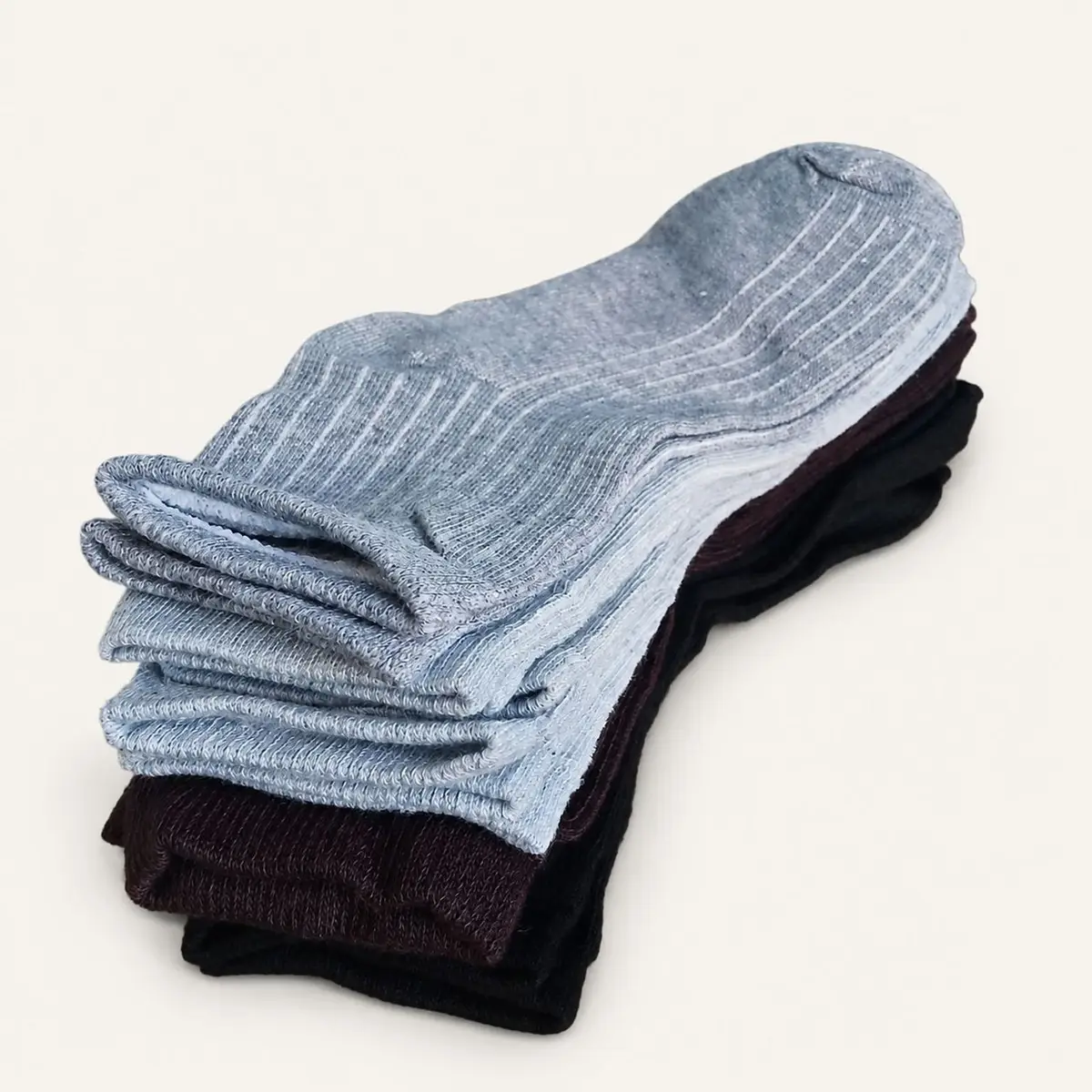 White Ribbed Socks