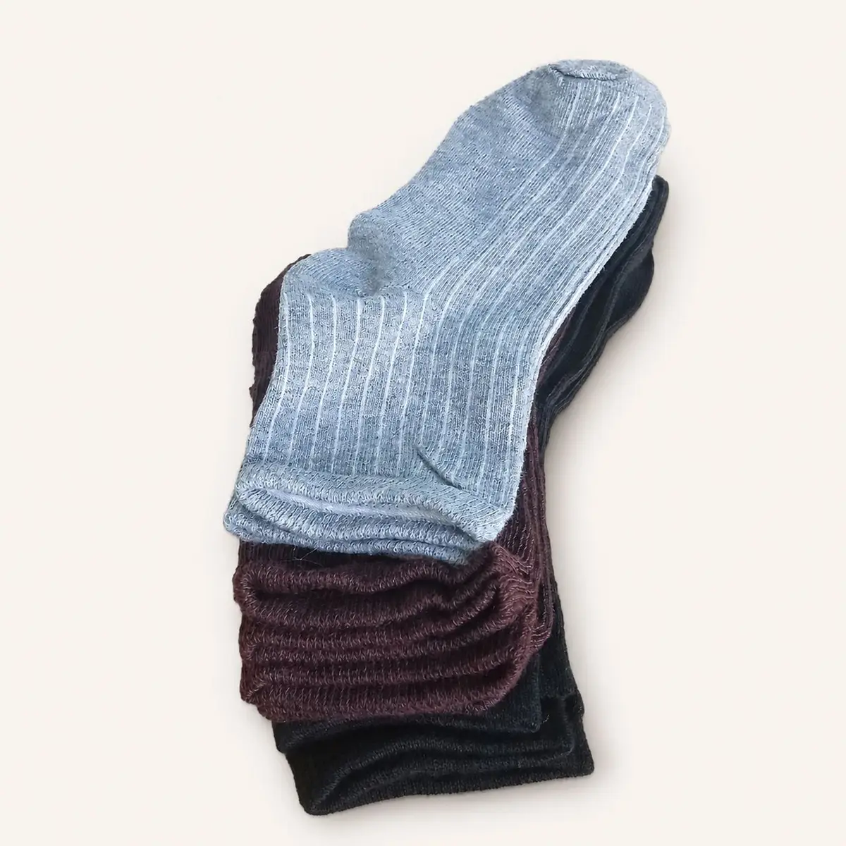White Ribbed Socks