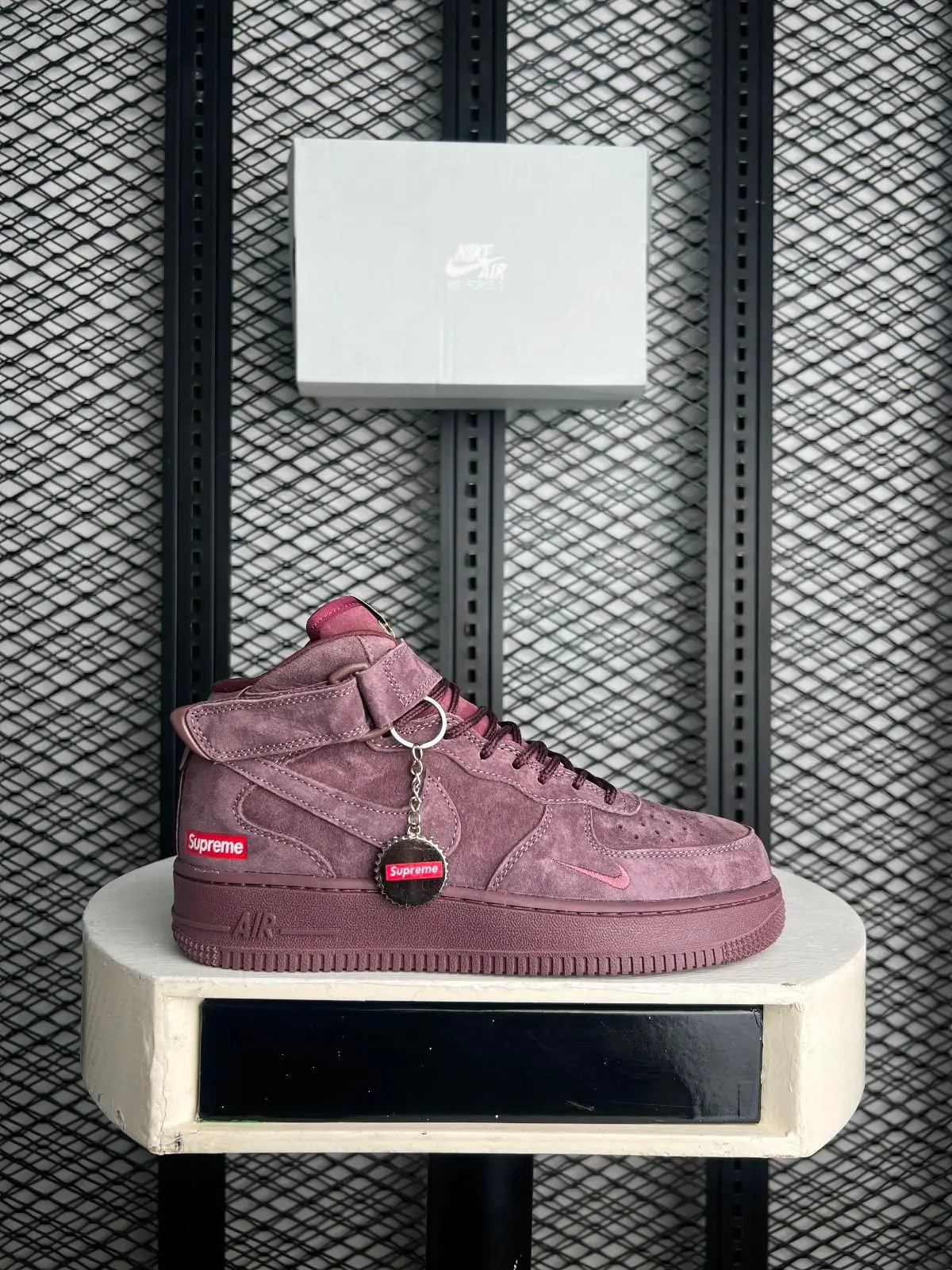 Nike Supreme x Nike Air Force 1 High Burgundy