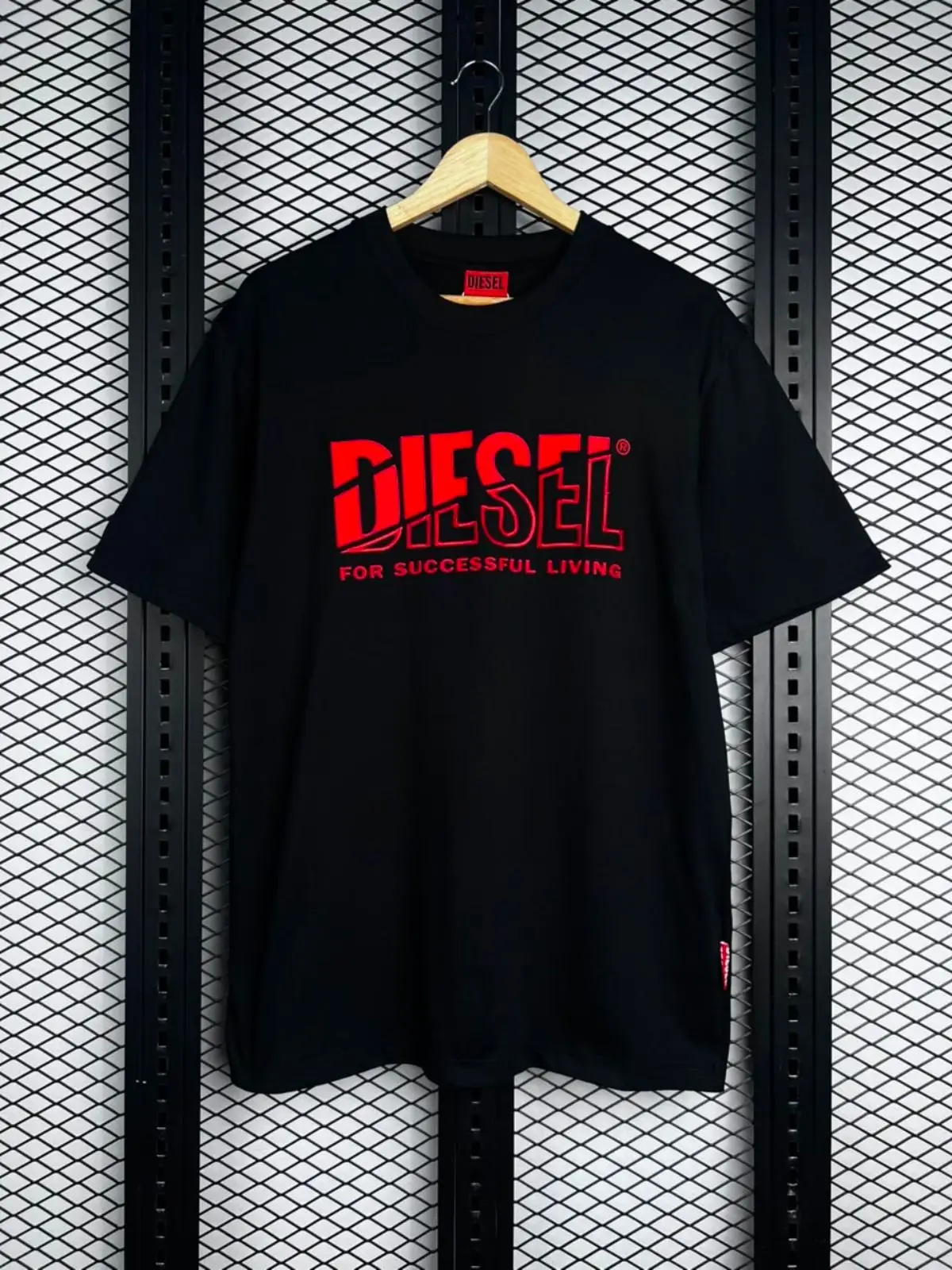 Diesel White T-Shirt With Red Logo