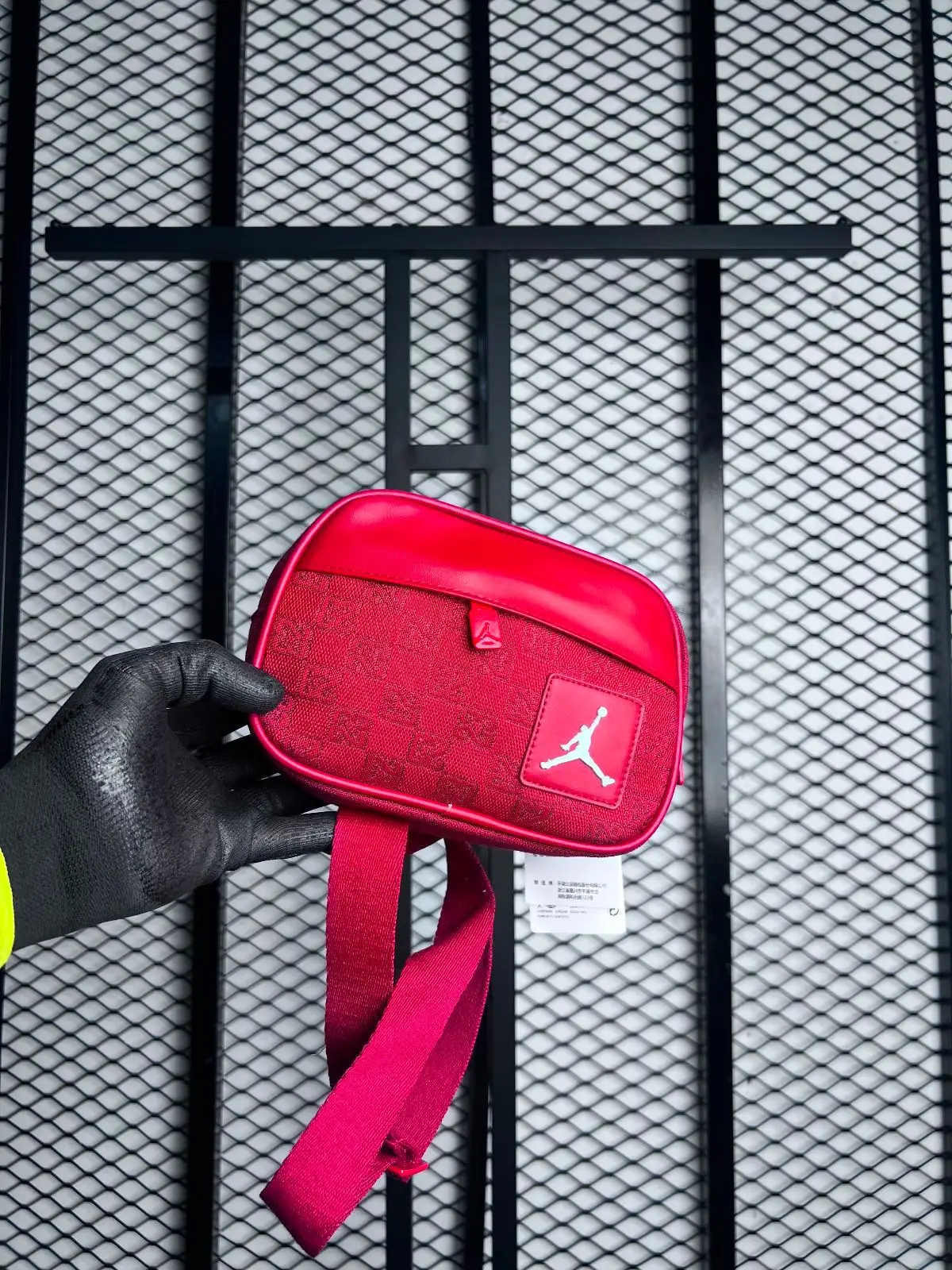 Air Jordan Red and Black Cross-Body Bag