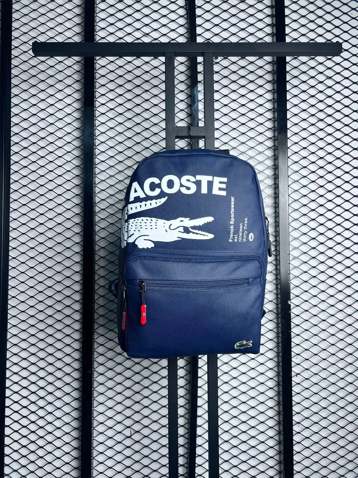 Lacoste Green Backpack with Large Logo