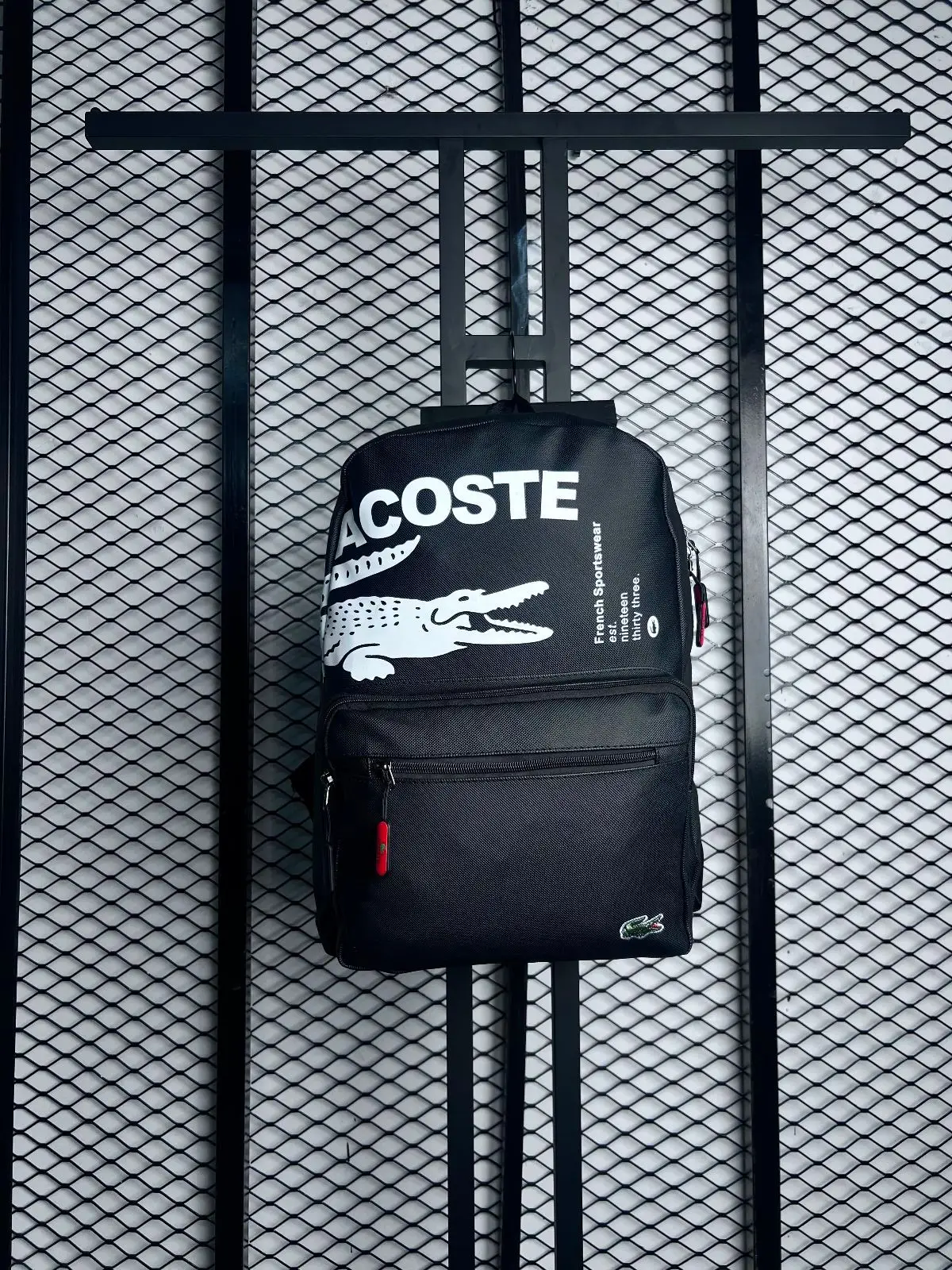 Lacoste Green Backpack with Large Logo