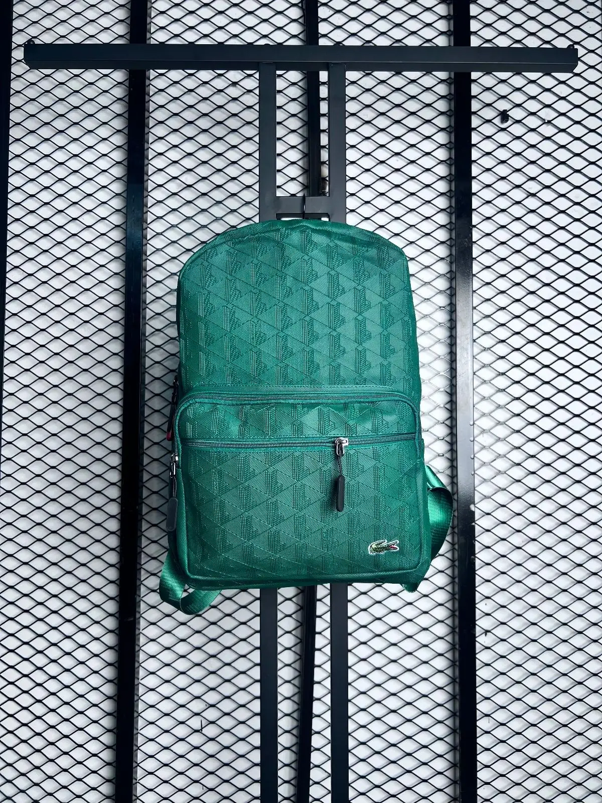 Lacoste Green Patterned Backpack