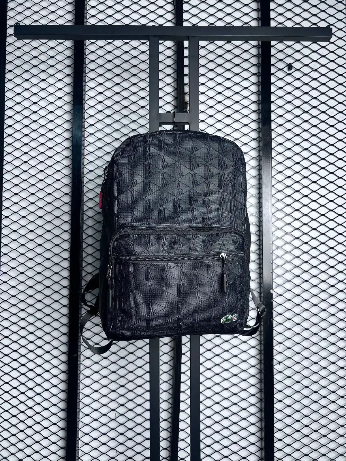 Lacoste Green Patterned Backpack