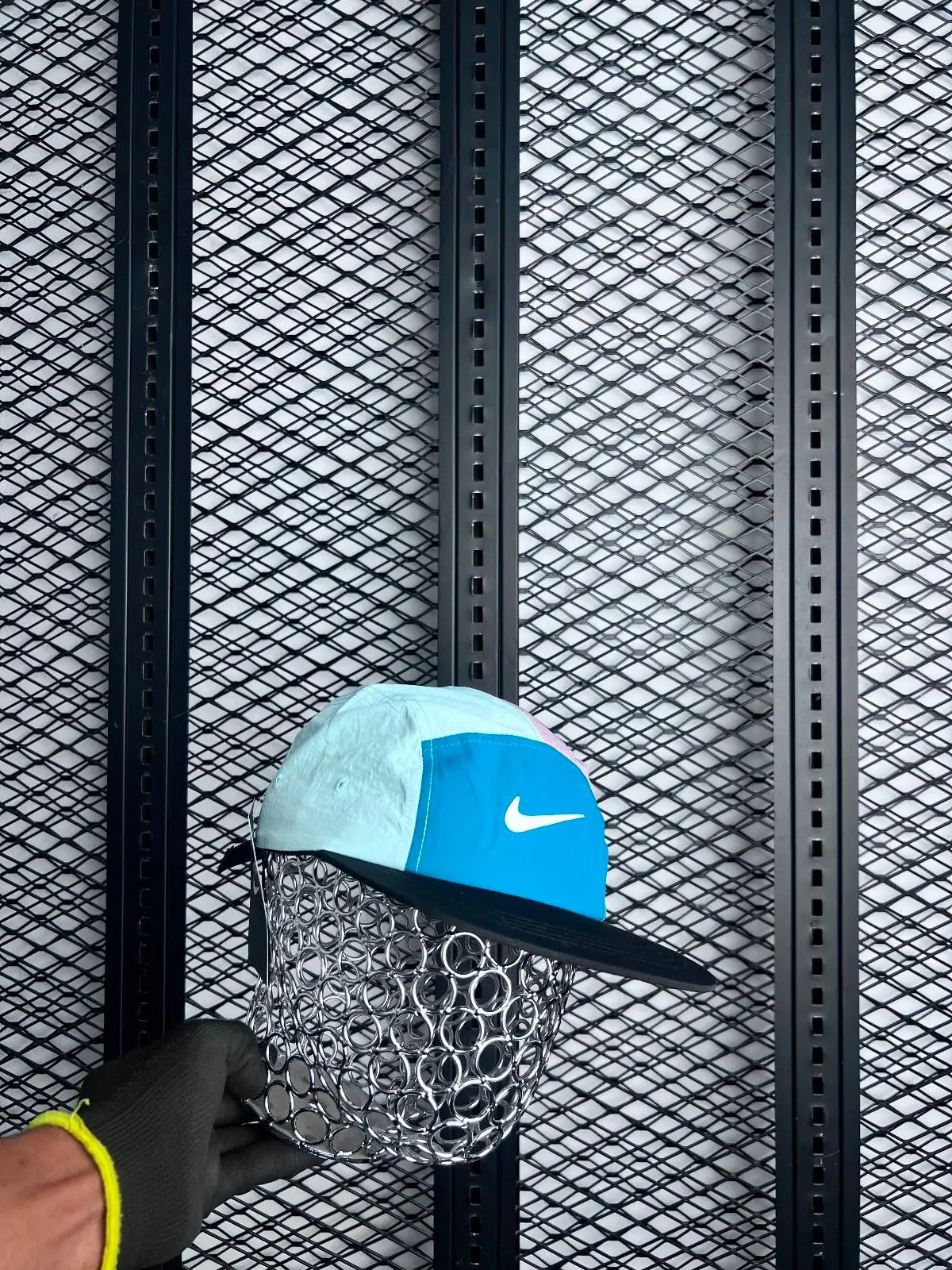 Nike Multi-Panel Running Cap Beige Yellow Black