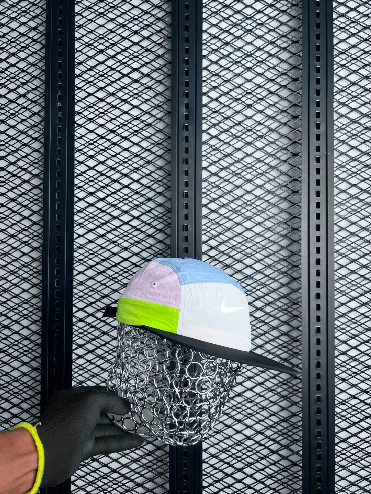 Nike Multi-Panel Running Cap Beige Yellow Black