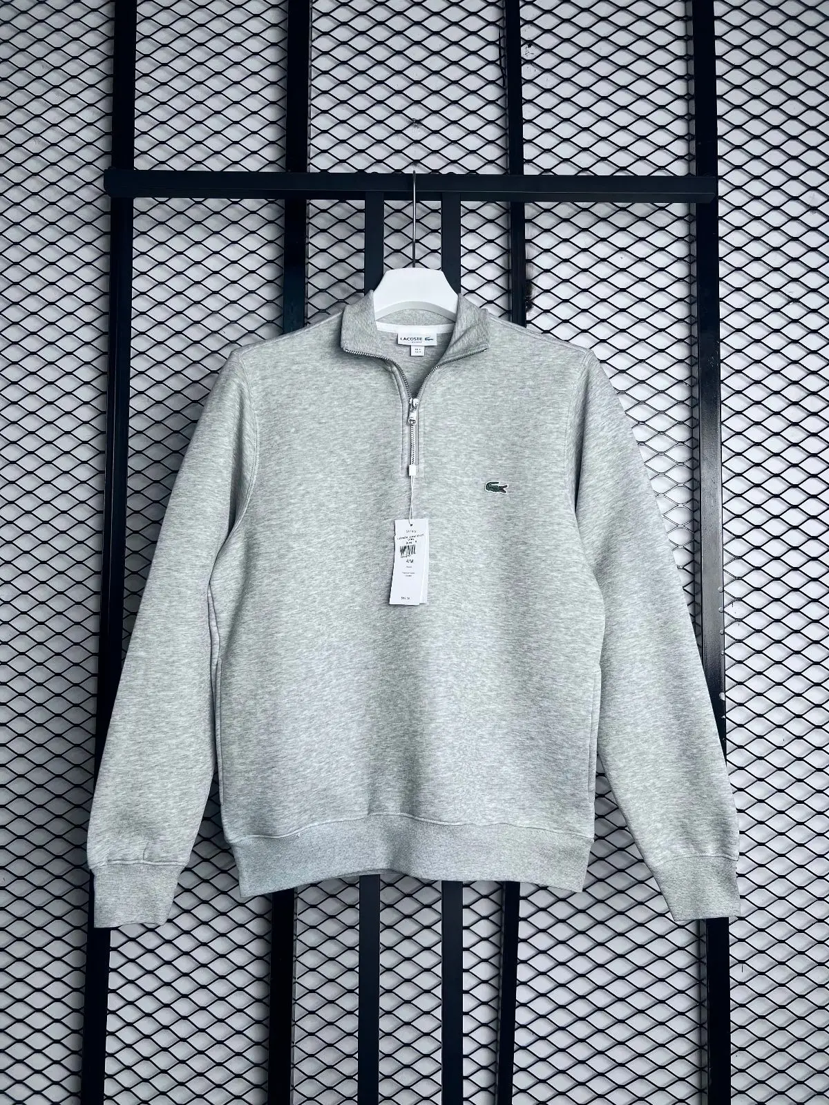 Lacoste Grey Quarter-Zip Sweatshirt
