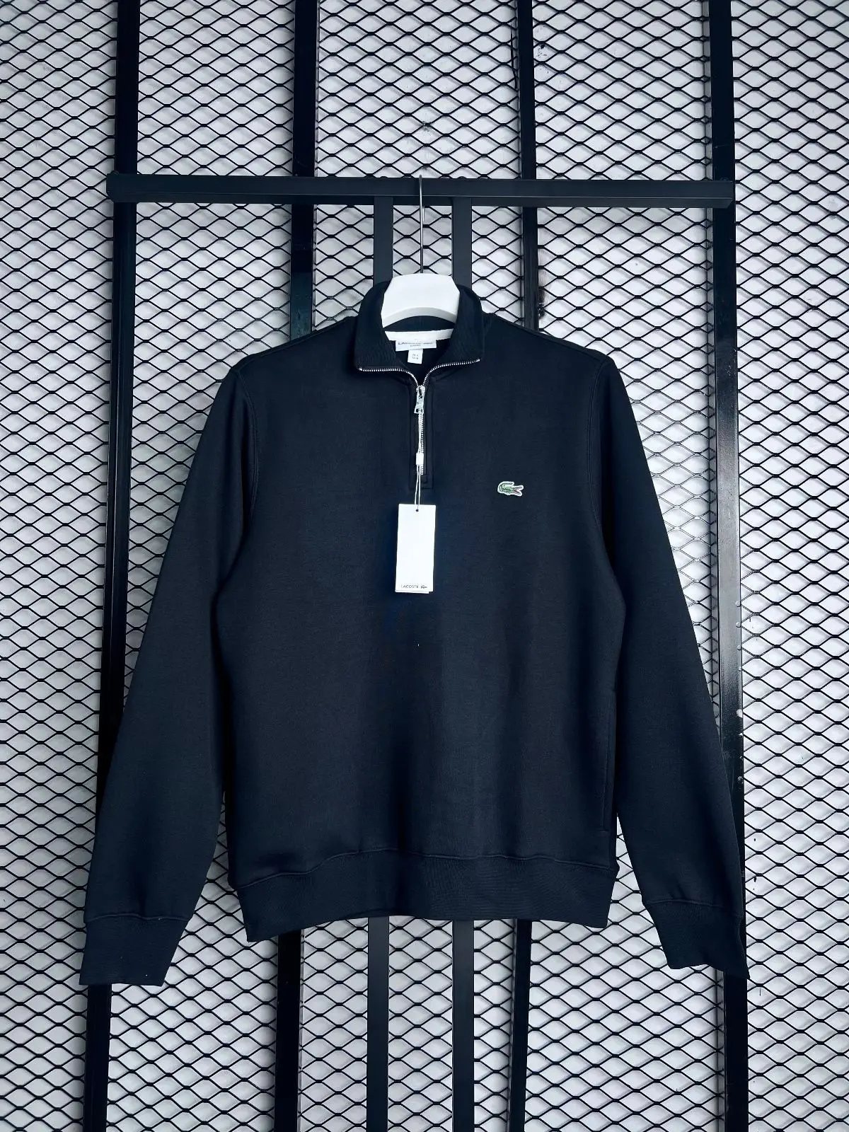 Lacoste Grey Quarter-Zip Sweatshirt