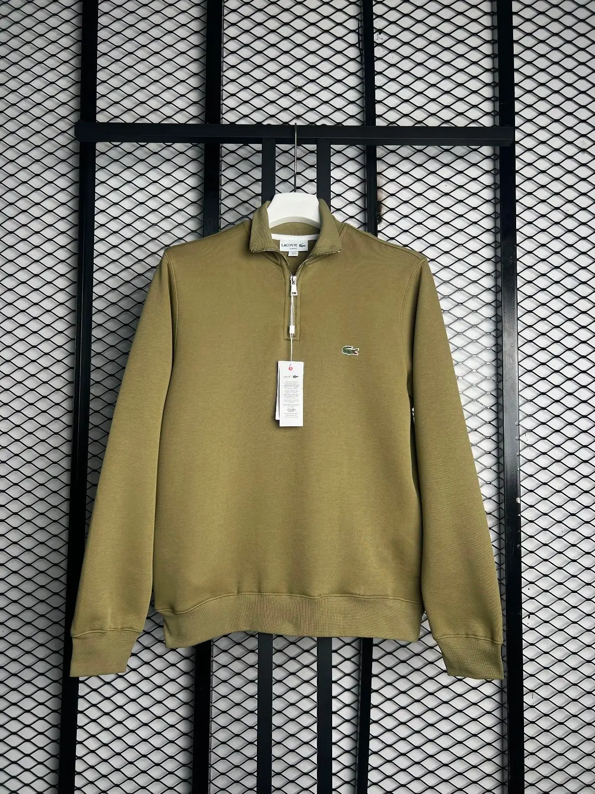 Lacoste Grey Quarter-Zip Sweatshirt