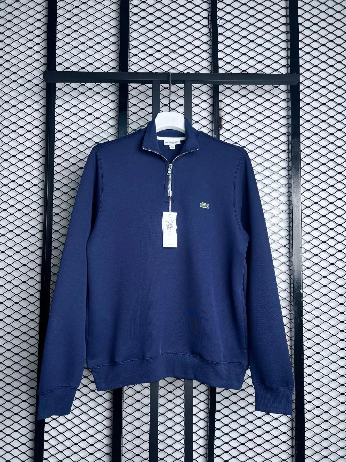Lacoste Grey Quarter-Zip Sweatshirt