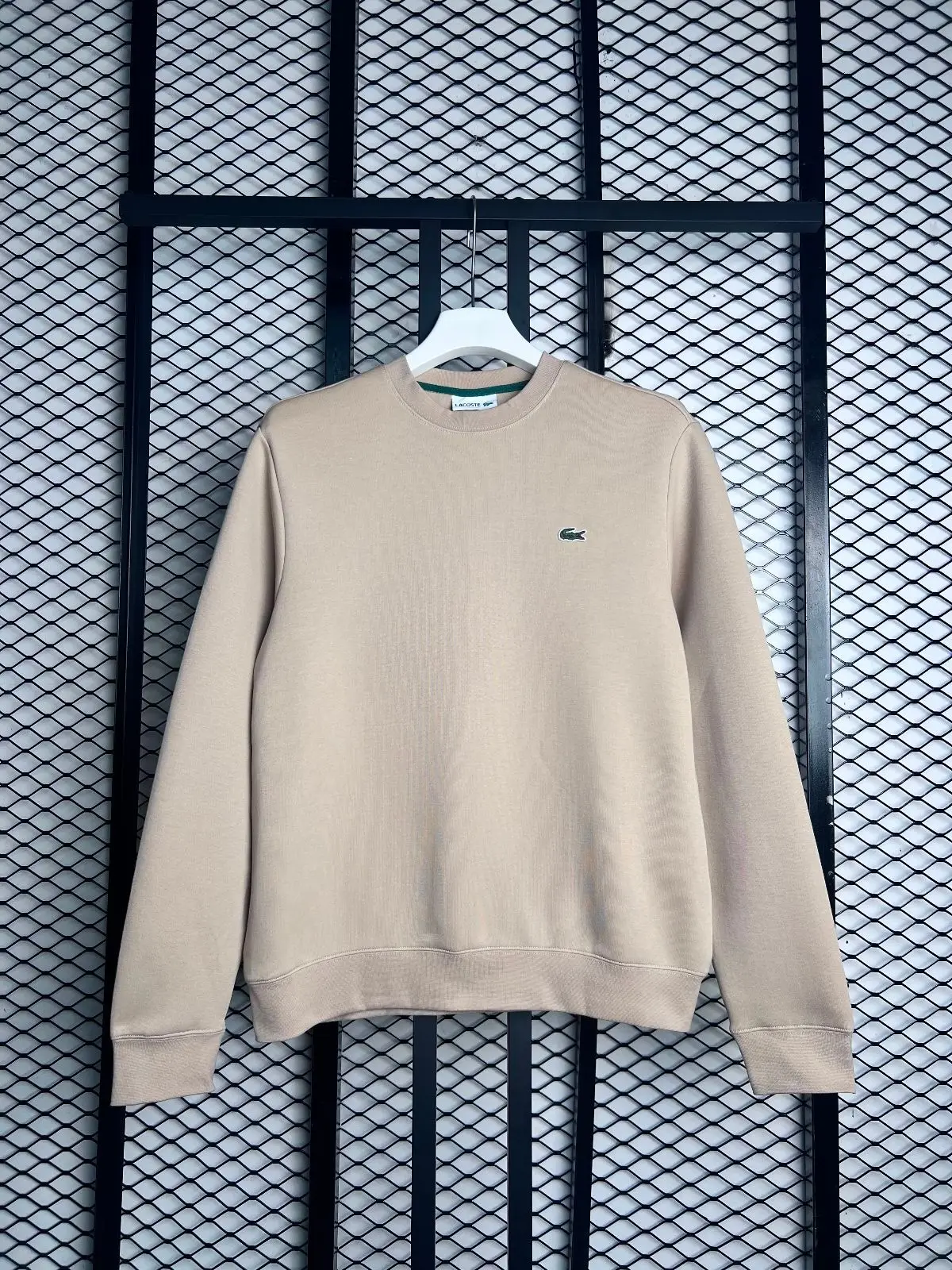 Lacoste White Crewneck Sweatshirt