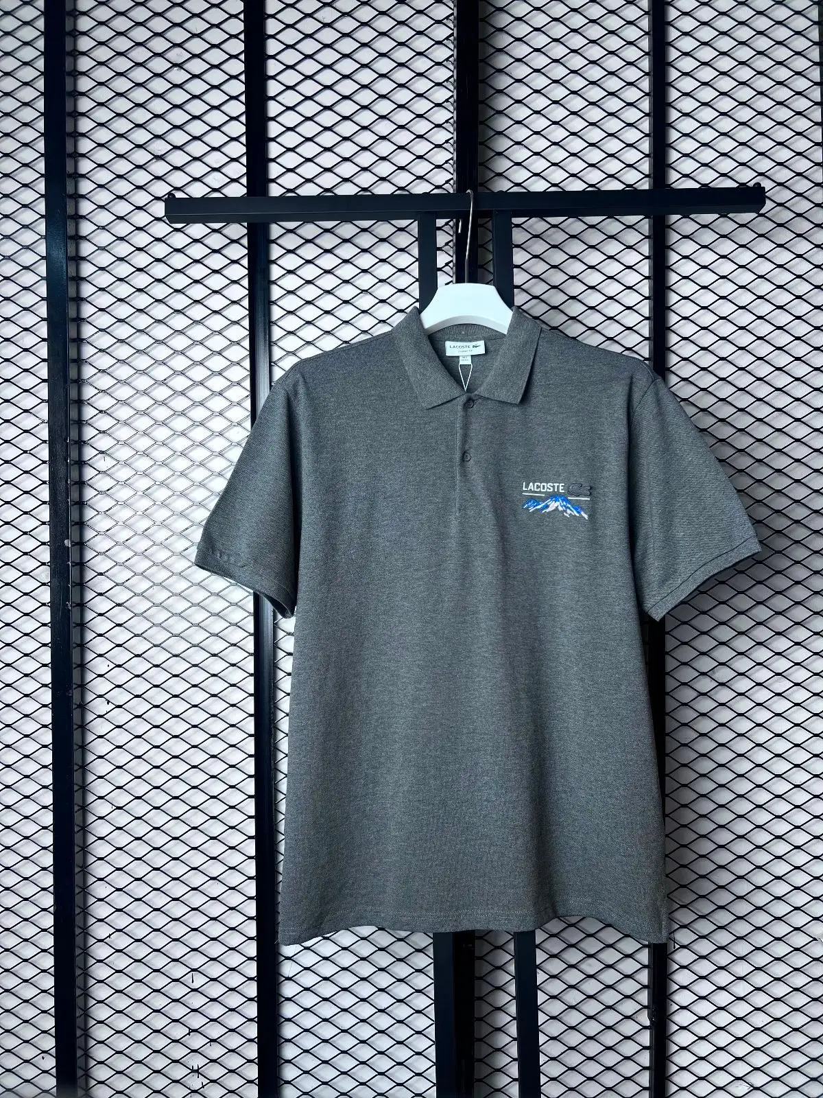 Lacoste Grey Graphic Polo Shirt